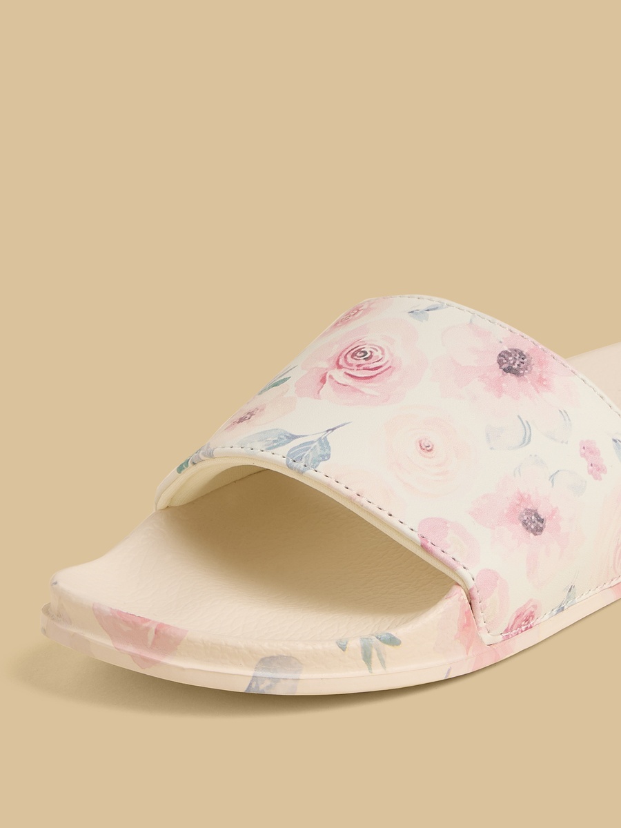 Floral Print Beach Slippers
