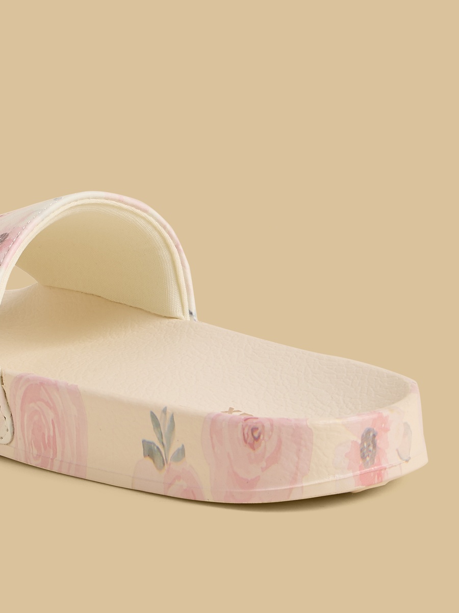 Floral Print Beach Slippers