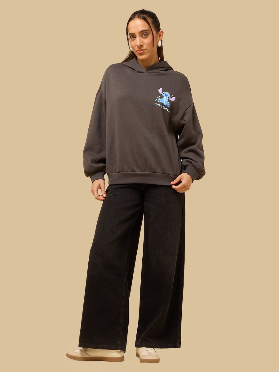 Stitch Print Hooded Sweatshirt