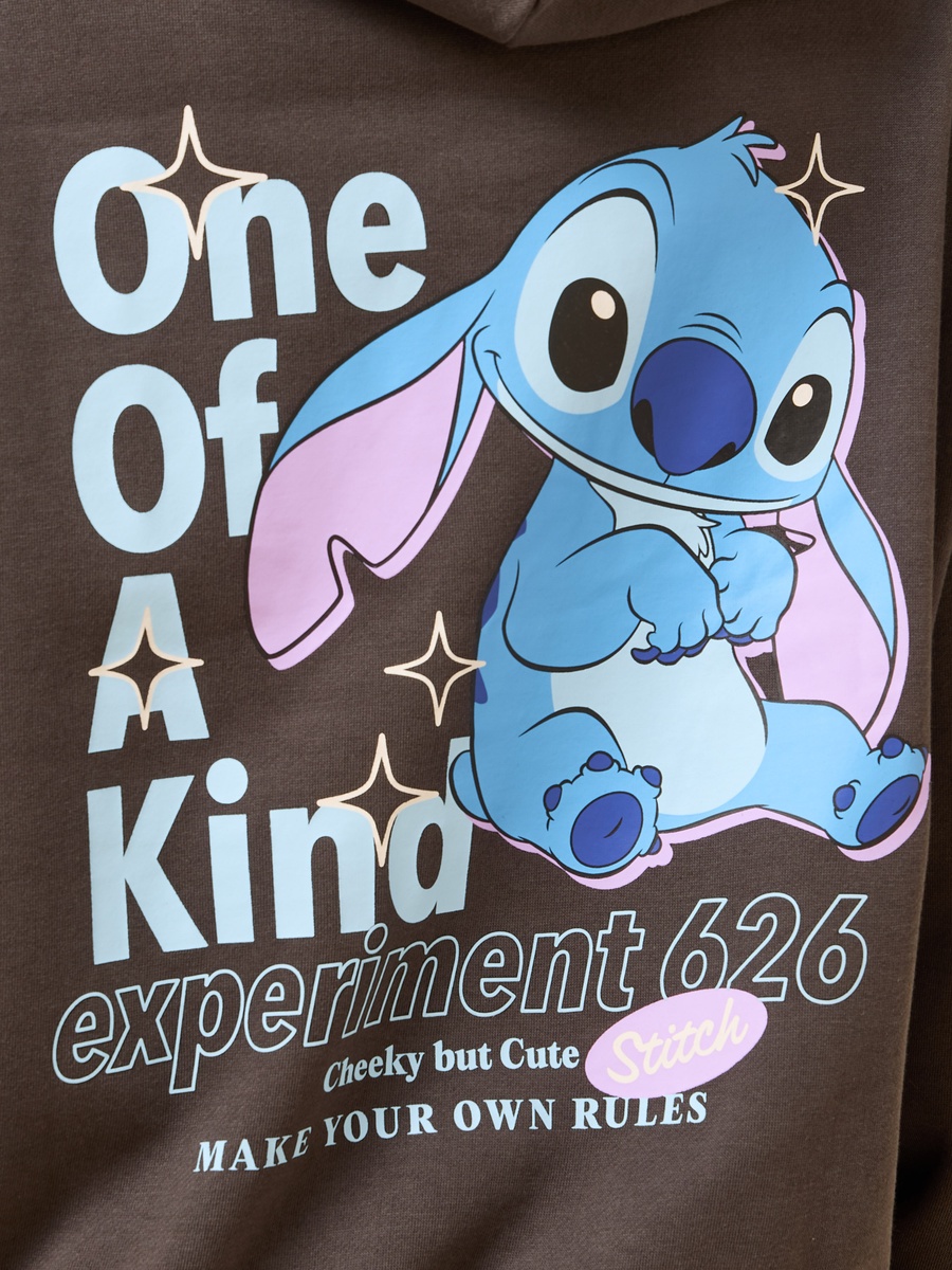 Stitch Print Hooded Sweatshirt