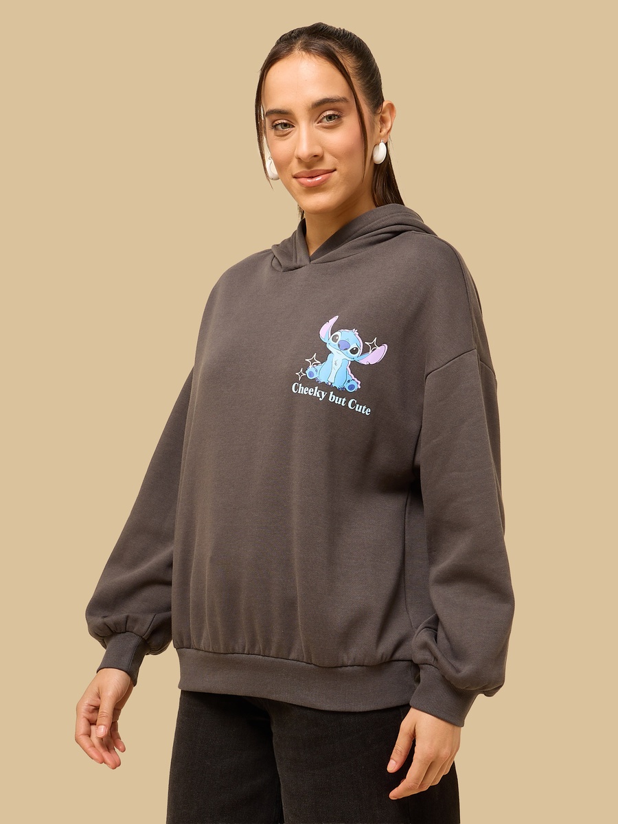 Stitch Print Hooded Sweatshirt