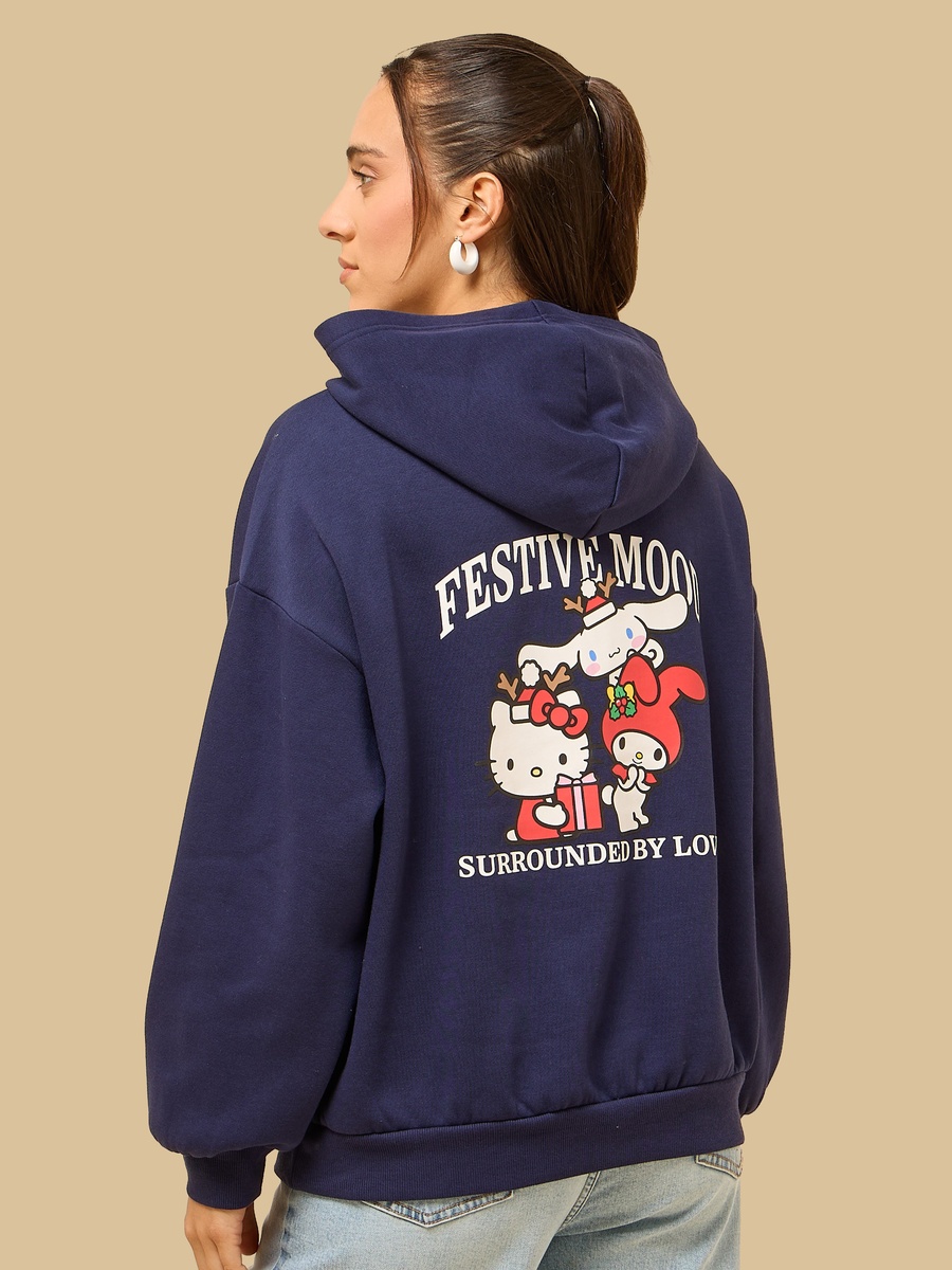 Hello Kitty and Friends Print Hooded Sweatshirt
