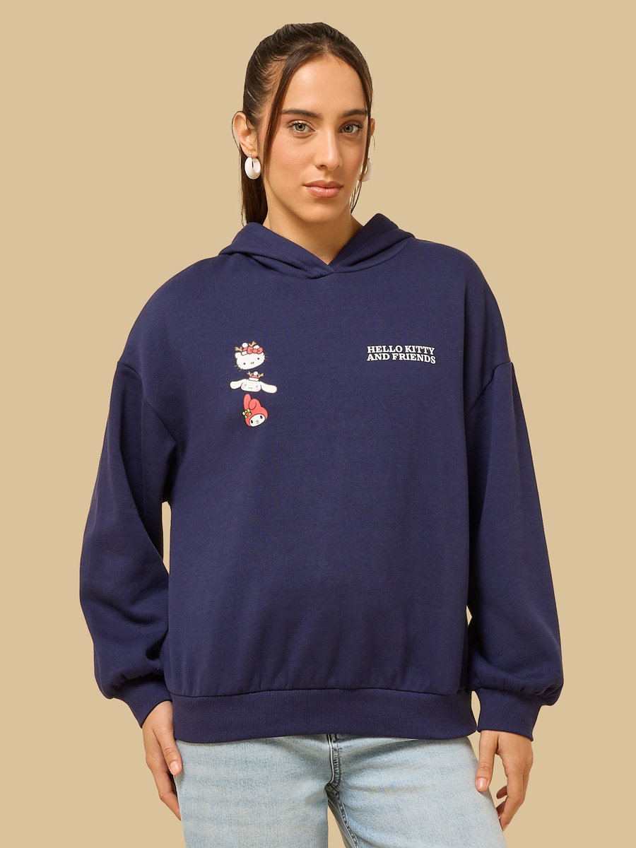 Hello Kitty and Friends Print Hooded Sweatshirt