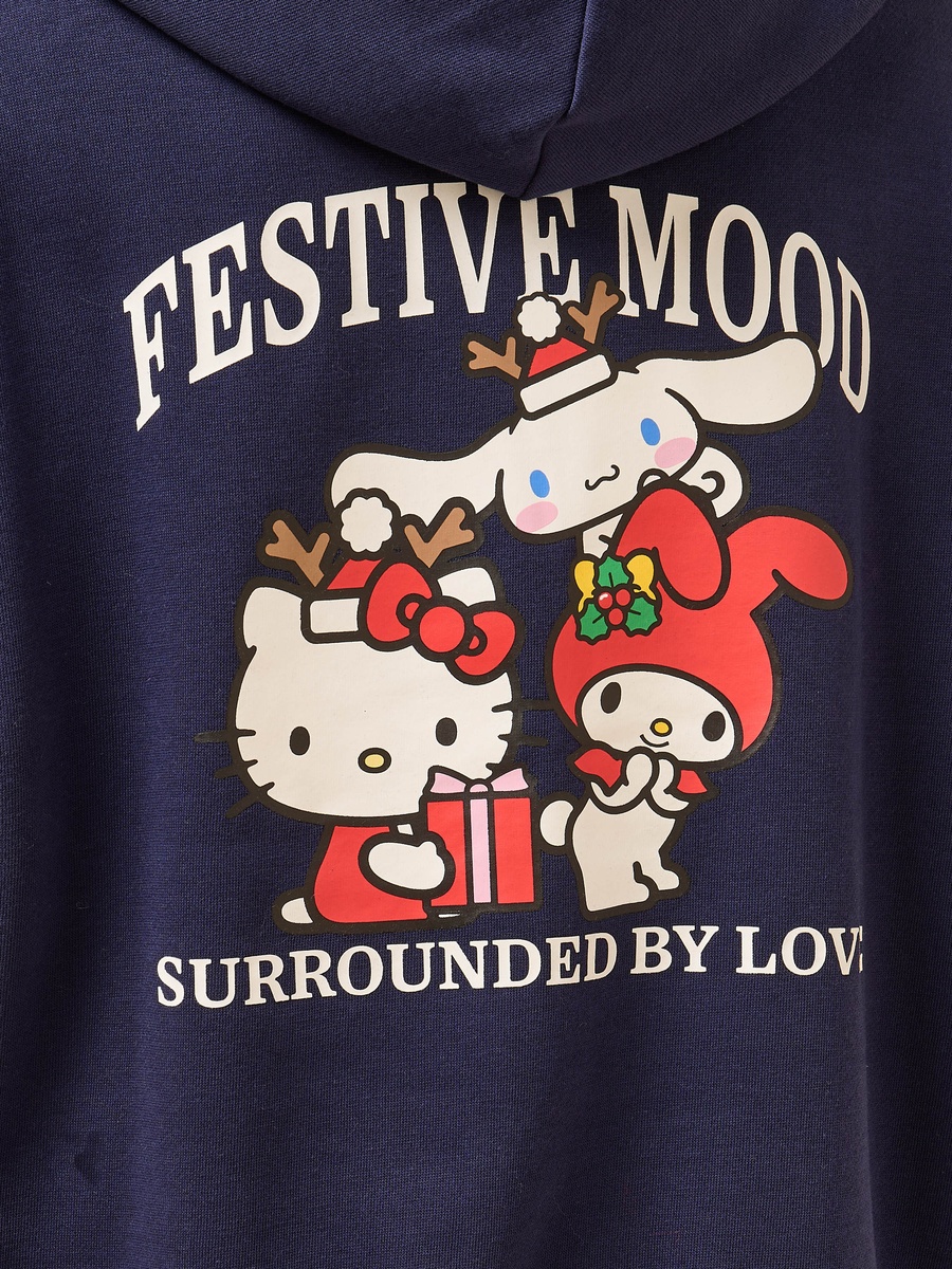 Hello Kitty and Friends Print Hooded Sweatshirt