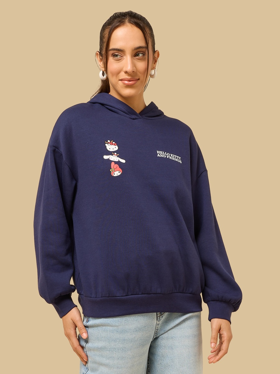 Hello Kitty and Friends Print Hooded Sweatshirt