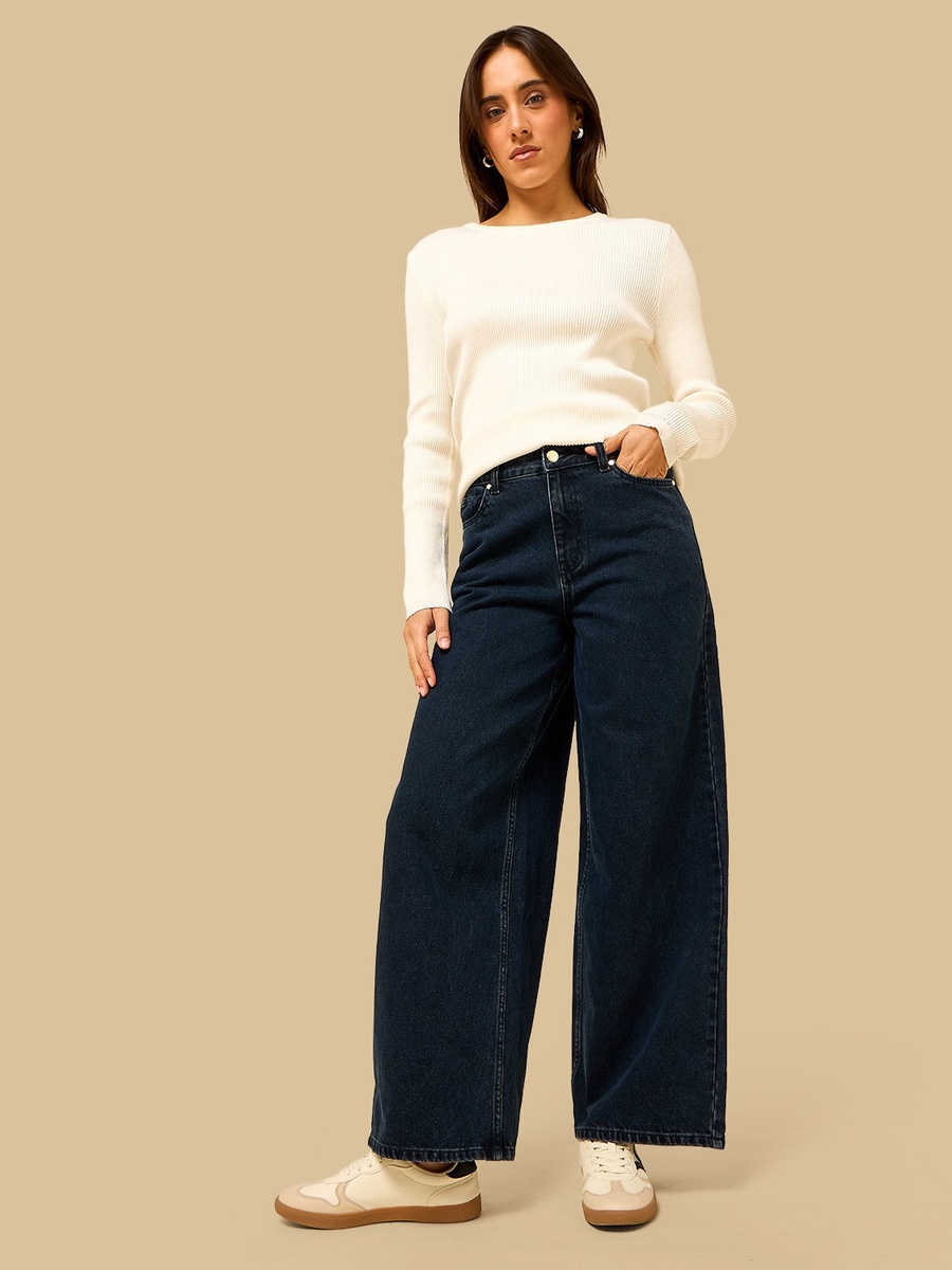 High Rise Wide Leg Jeans