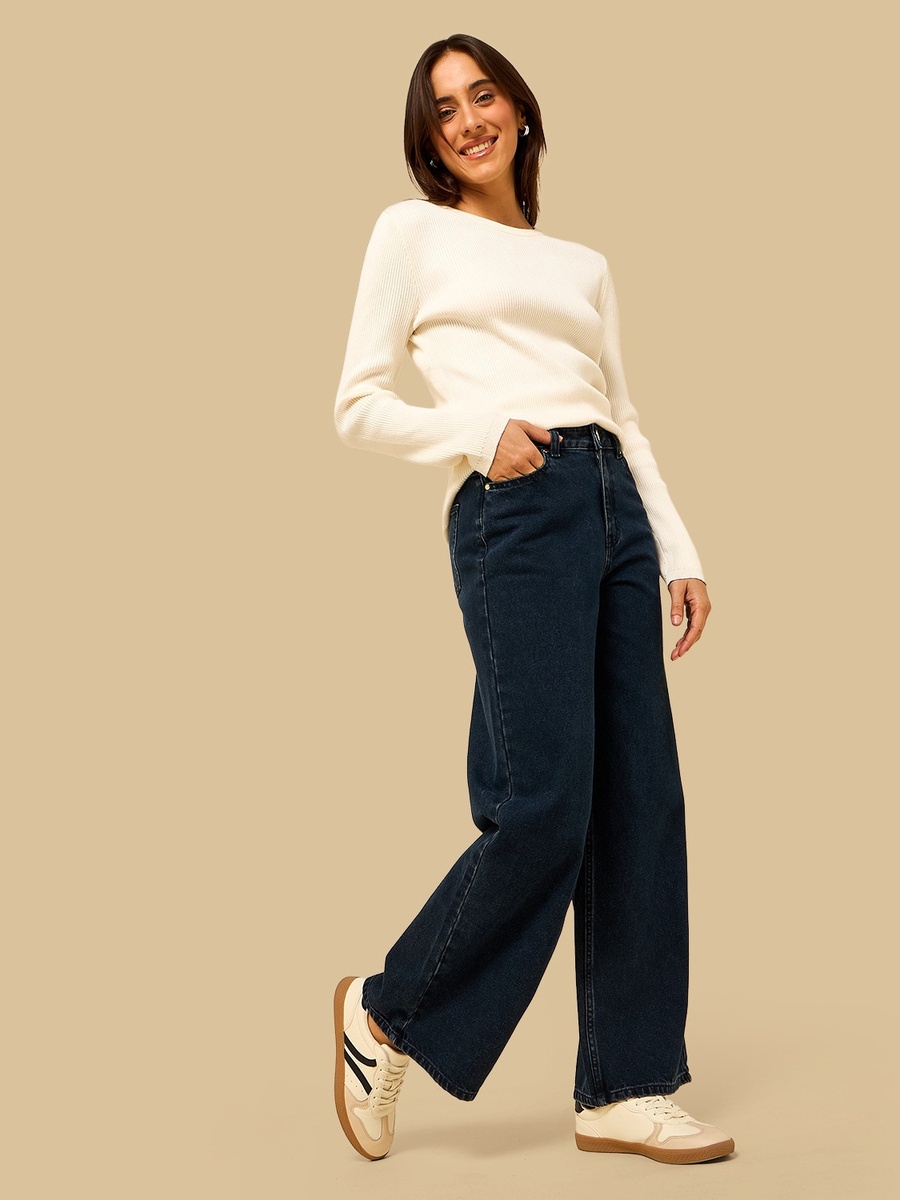 High Rise Wide Leg Jeans