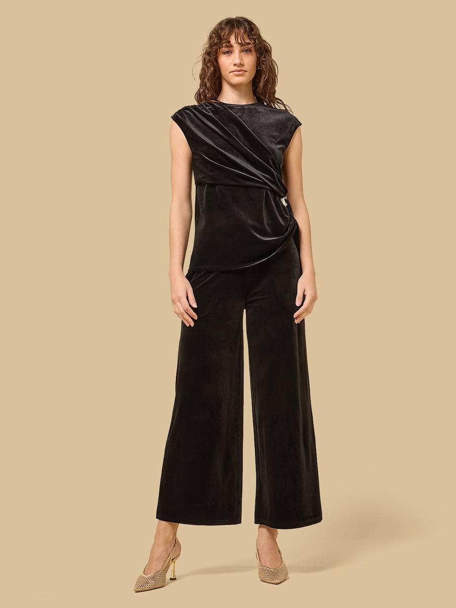 Velour Wide Leg Pants