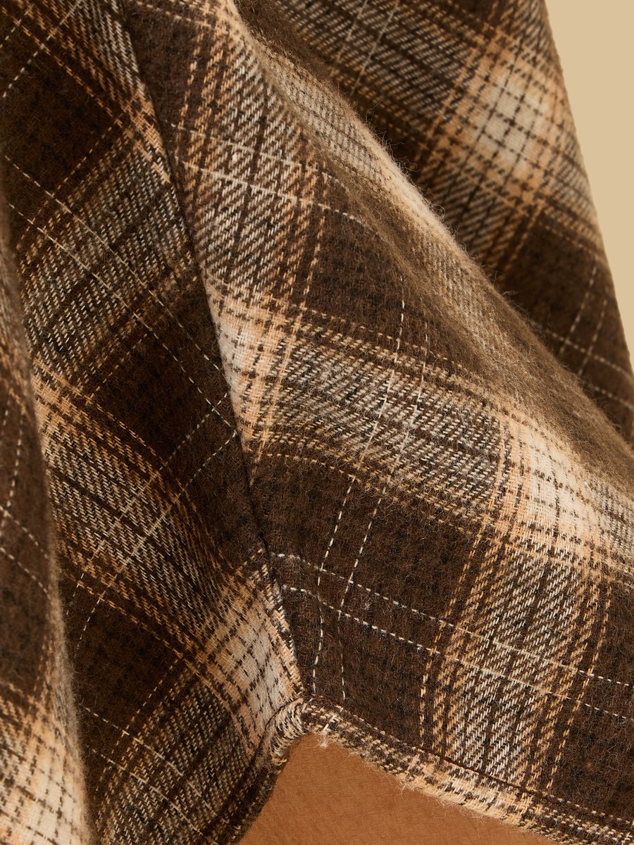 Checked Asymmetrical Skirt