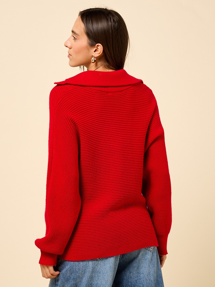 Textured Collared Sweater