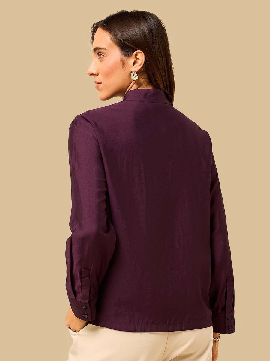 Mandarin Collar Top with Frog Closure