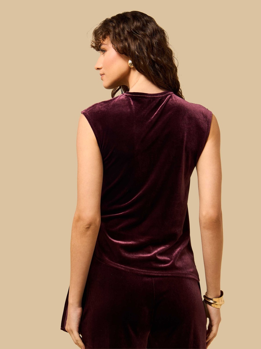 Velour Sleeveless Top