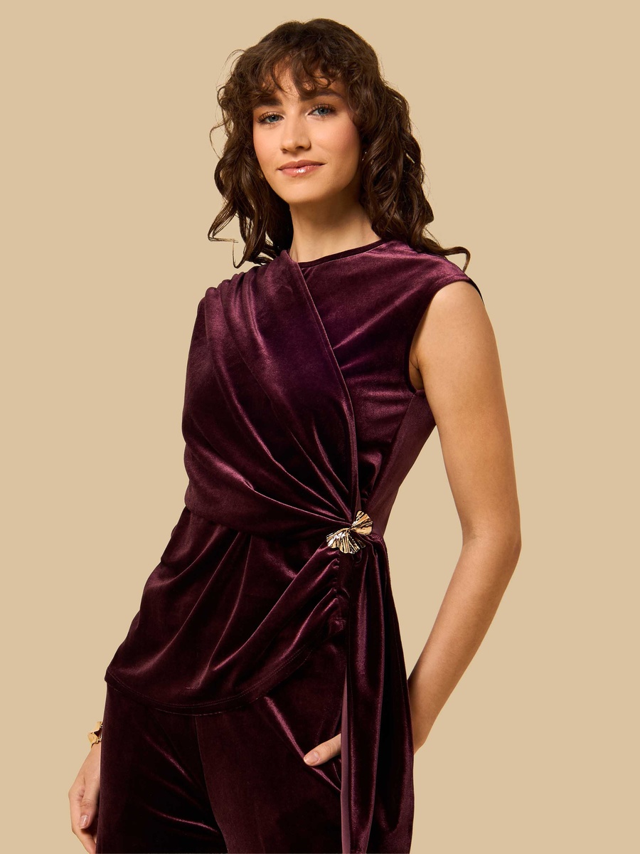 Velour Sleeveless Top