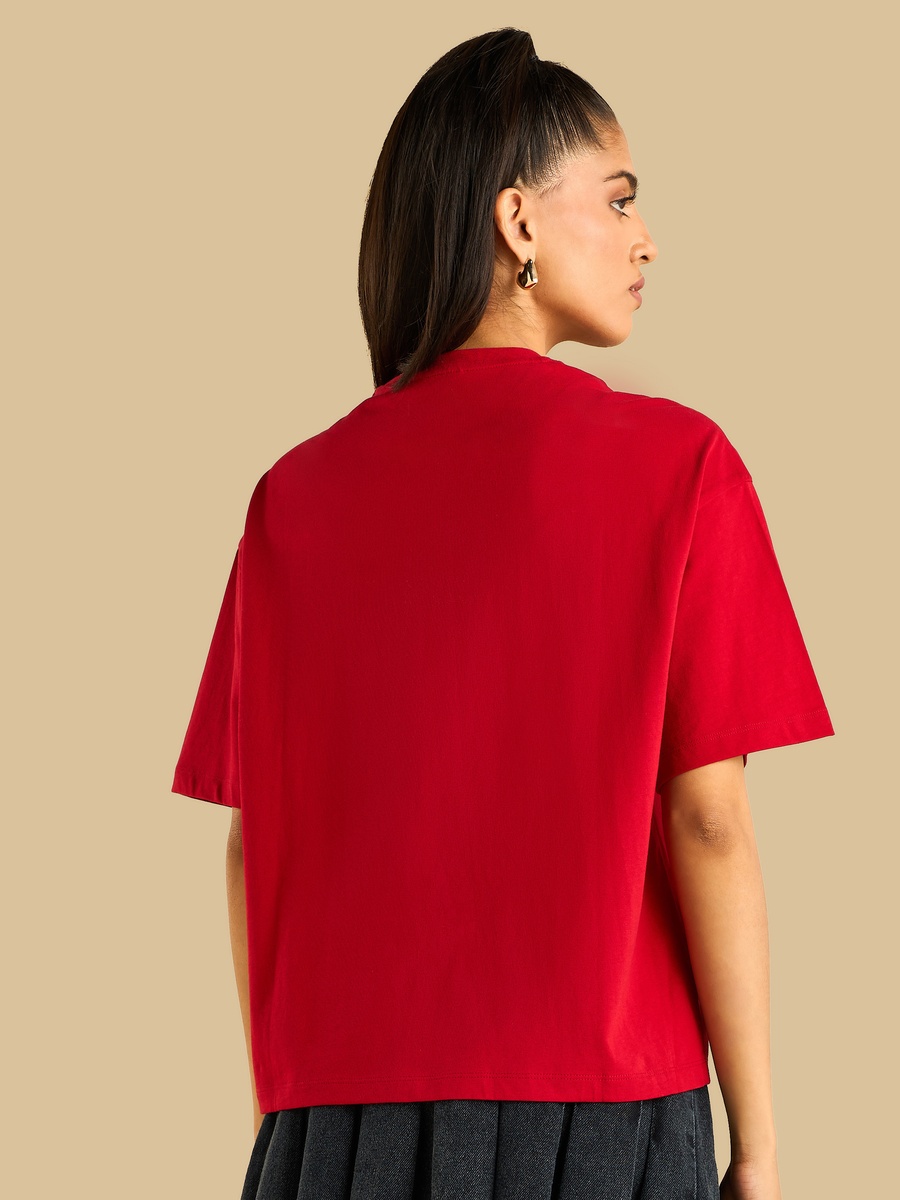 Oversized New Jersey Print T-Shirt