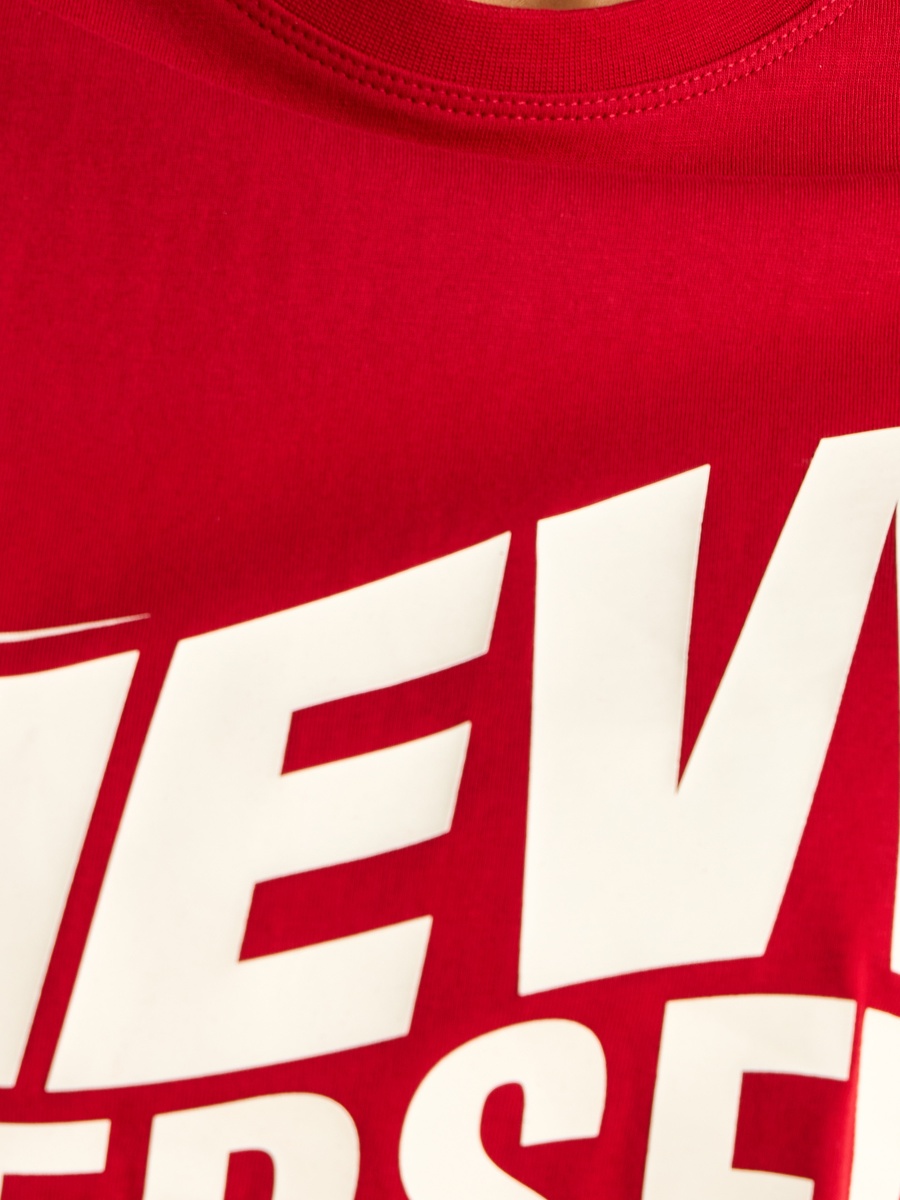 Oversized New Jersey Print T-Shirt