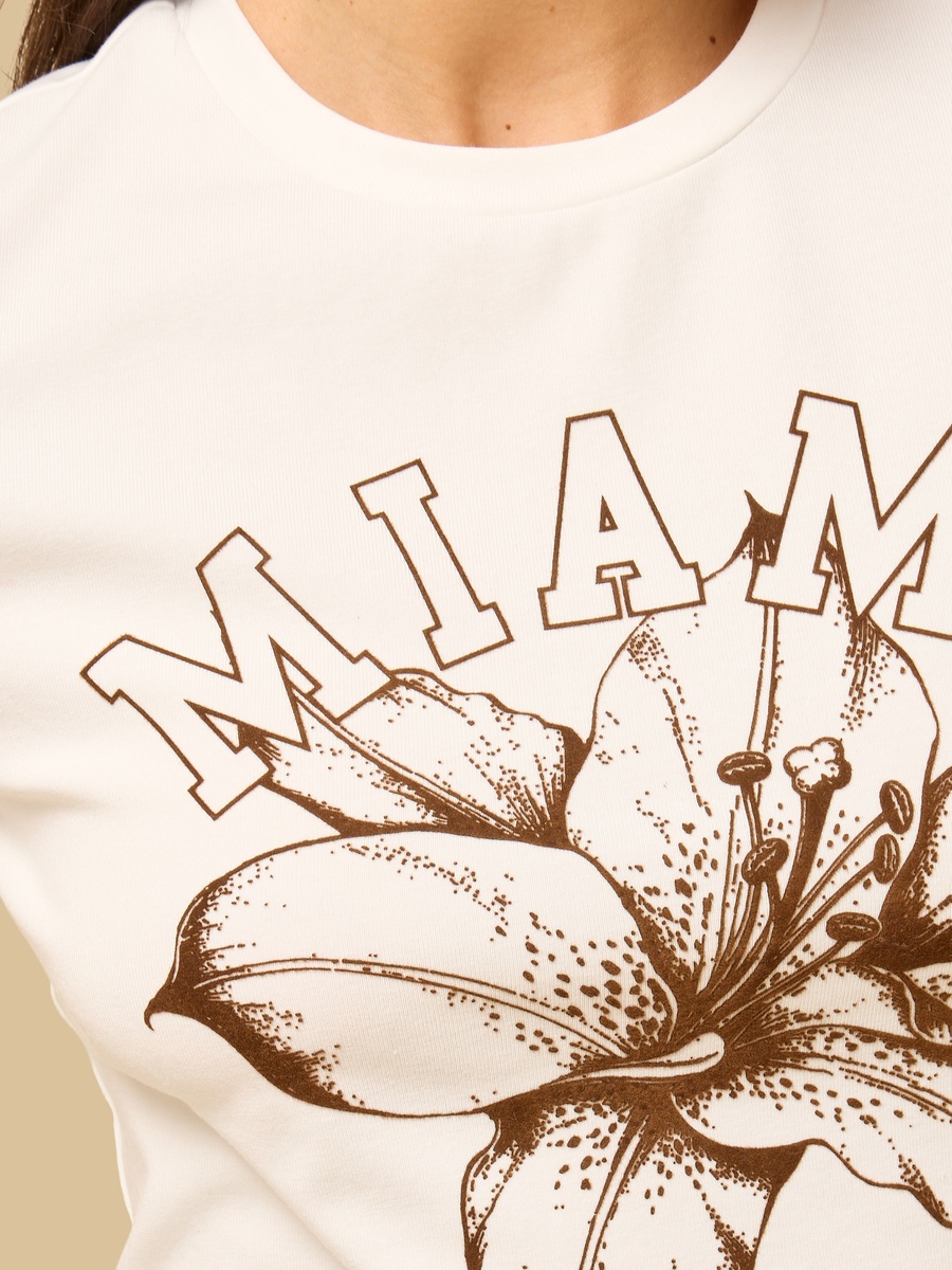 Floral Print Fitted T-Shirt