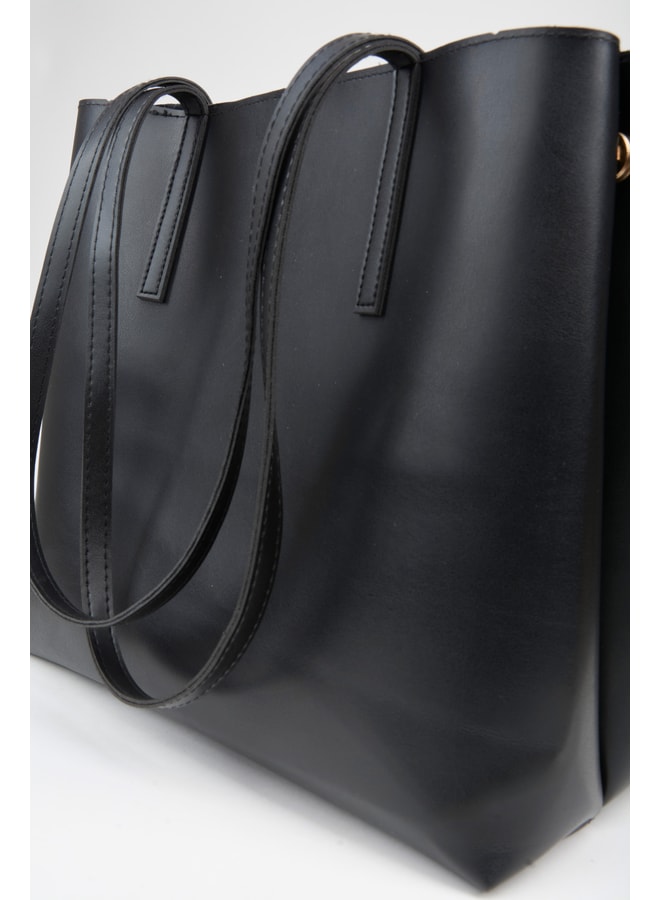 Black Tote with Magnetic Closure
