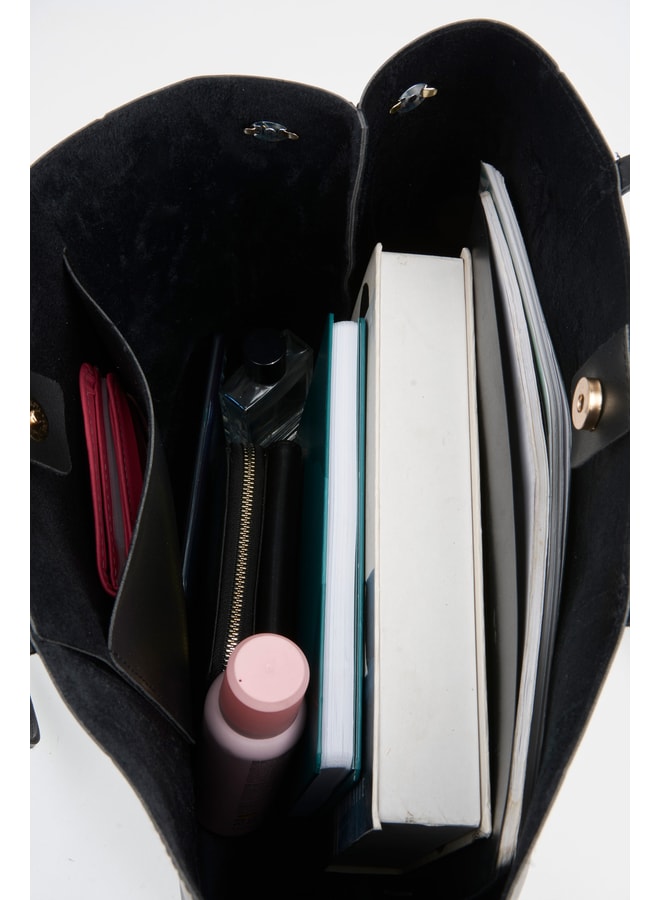 Black Tote with Magnetic Closure