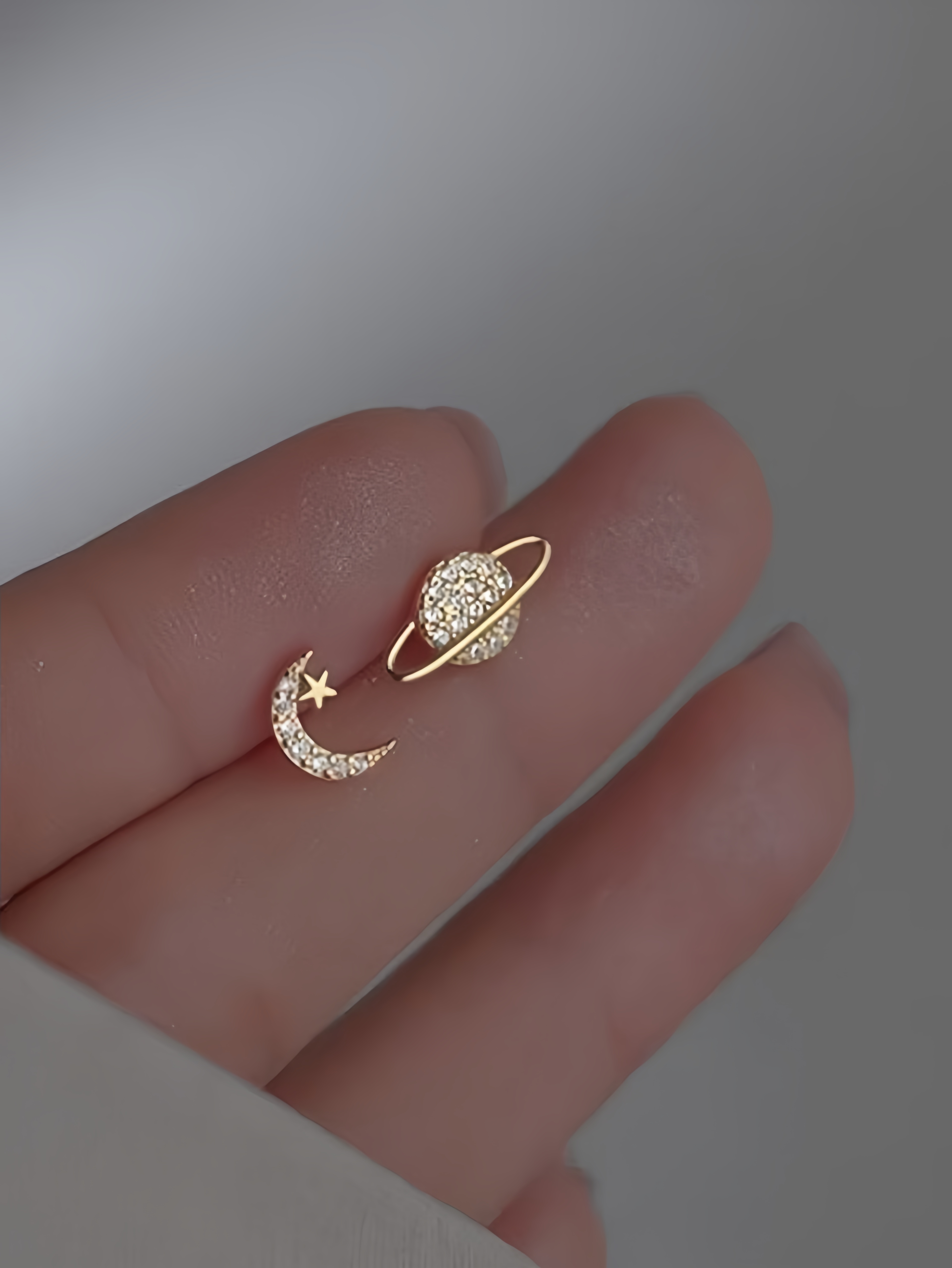 Gold Star Stud Earrings