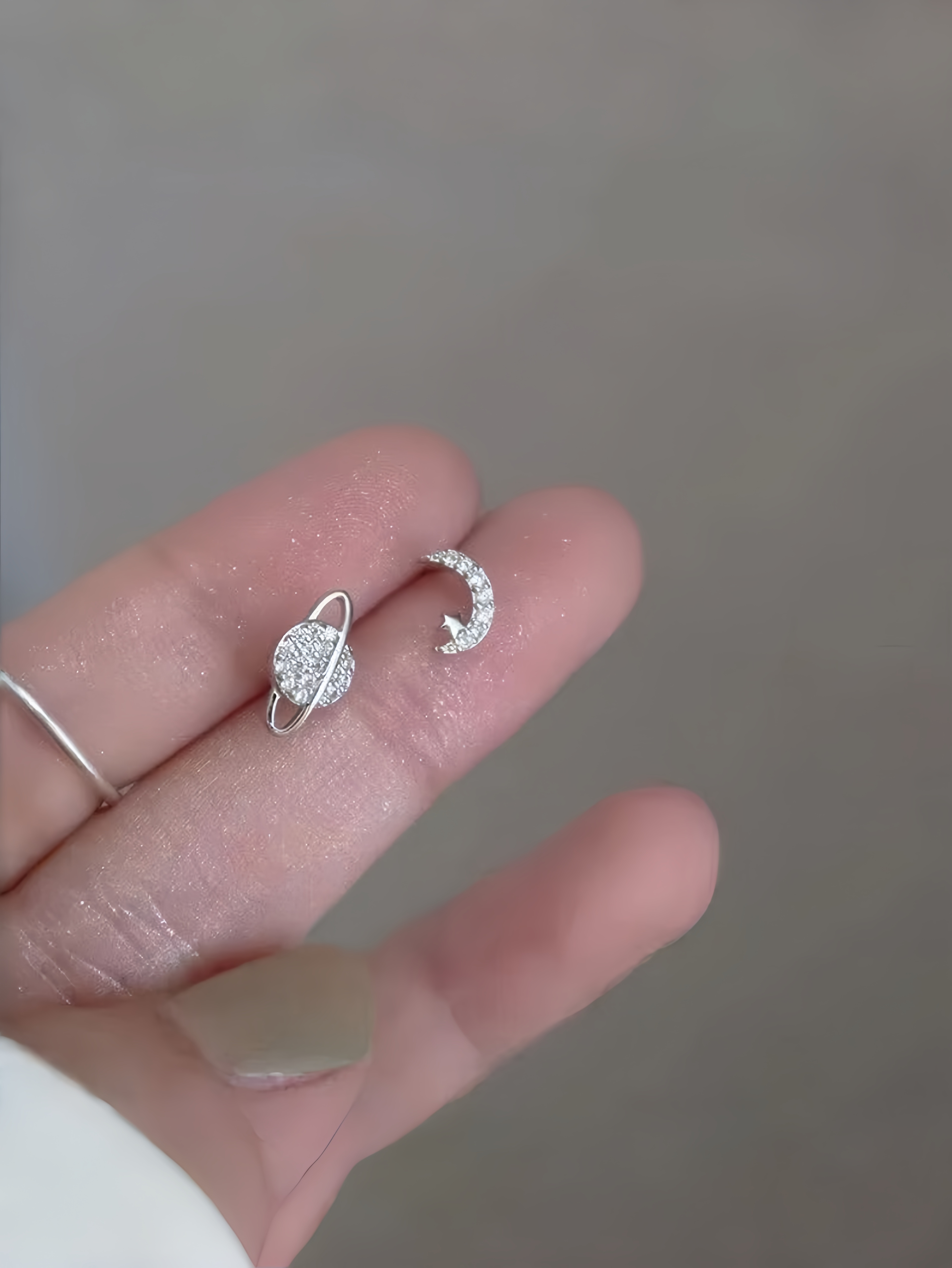 Silver Star Stud Earrings