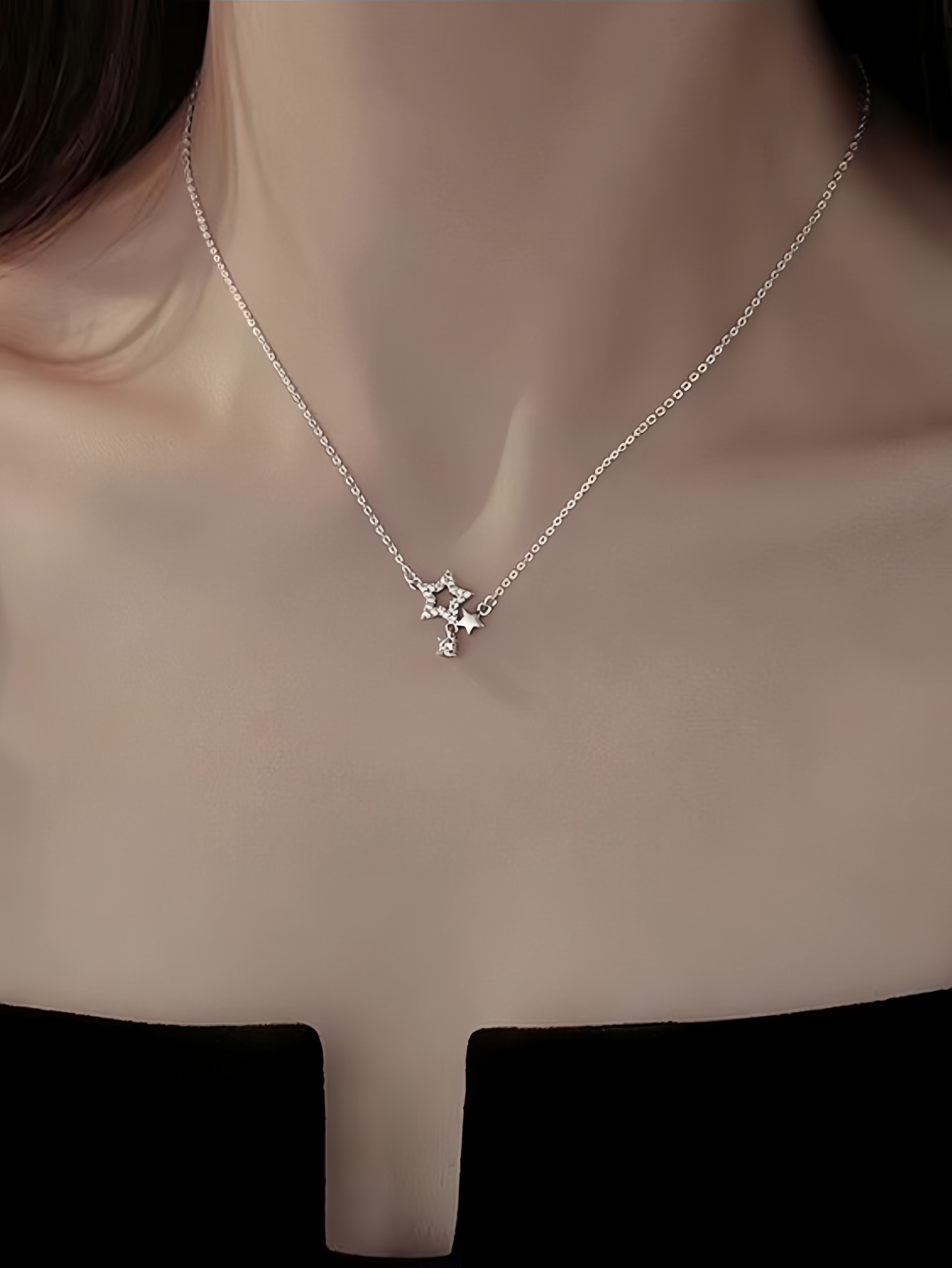 Silver Star Pendant Necklace