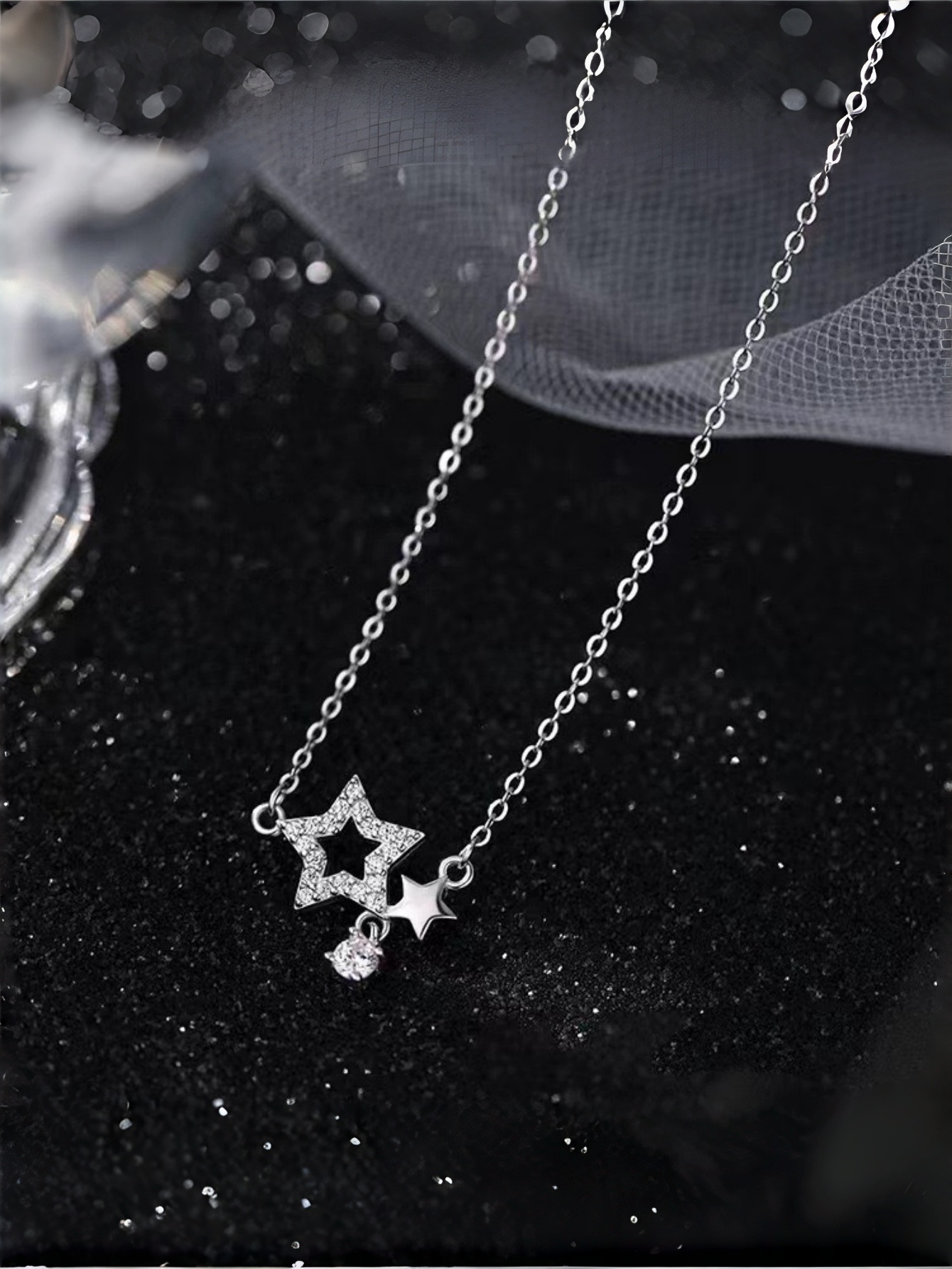 Silver Star Pendant Necklace
