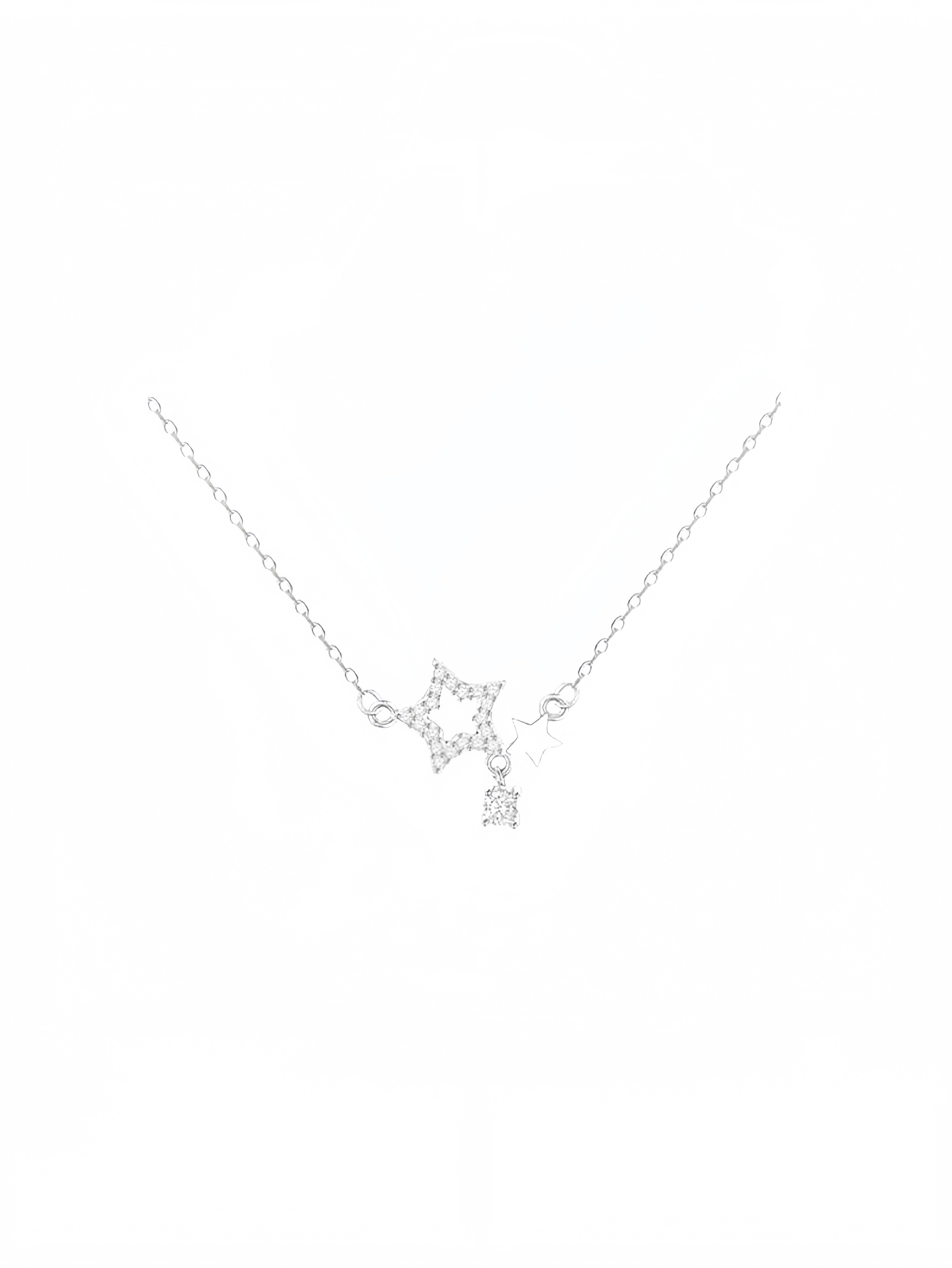 Silver Star Pendant Necklace