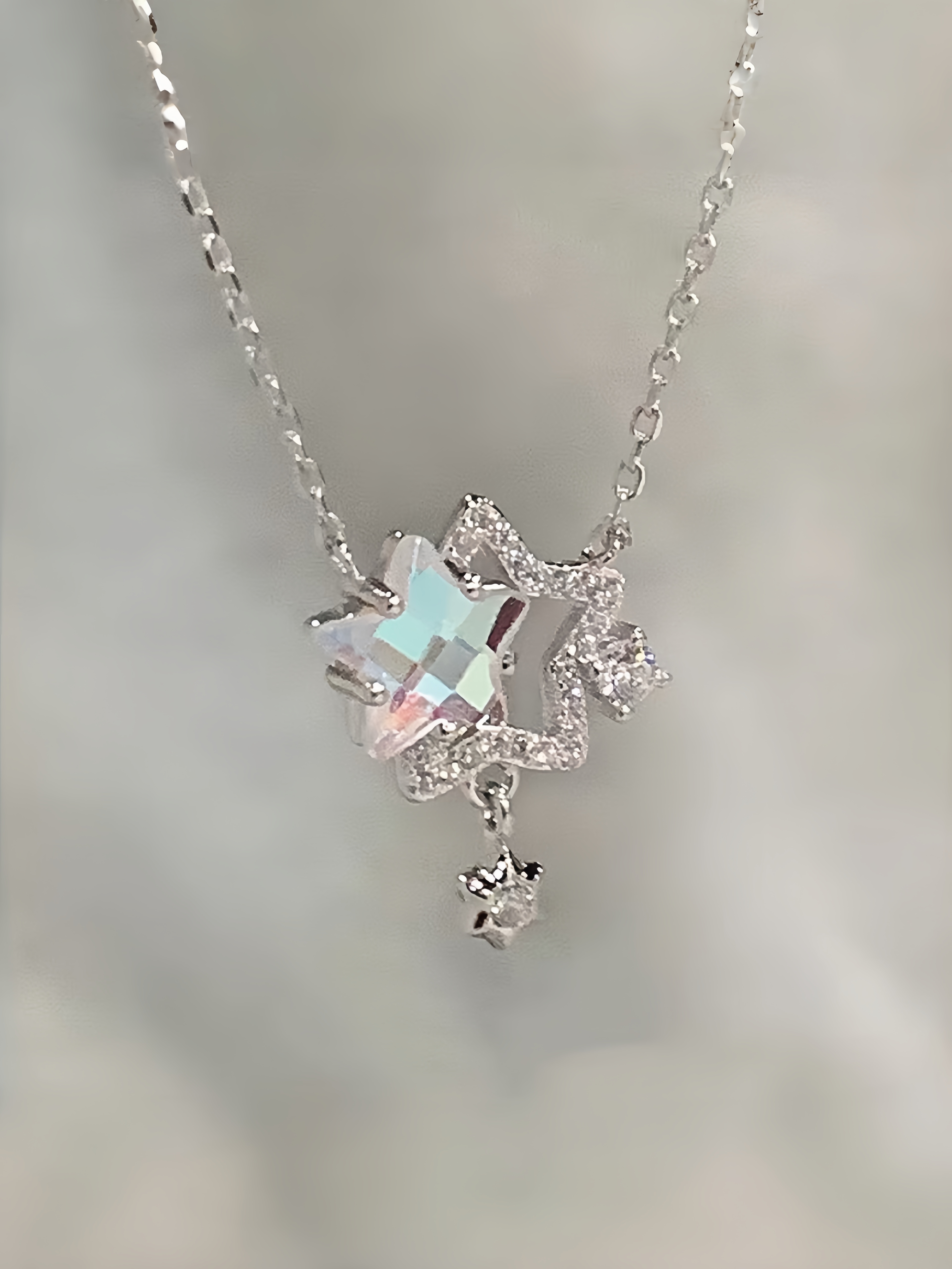 Silver Star Pendant Necklace