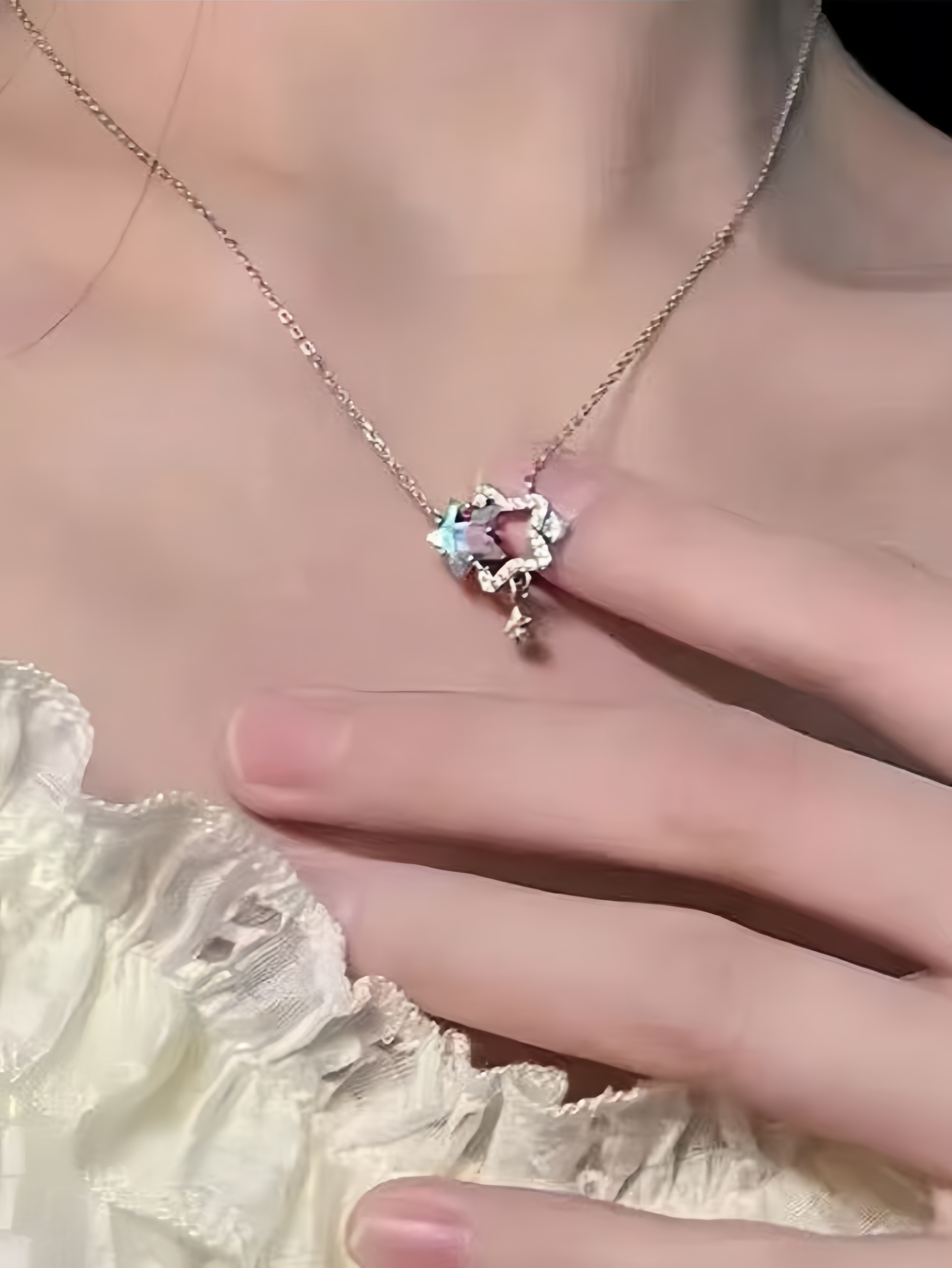 Silver Star Pendant Necklace