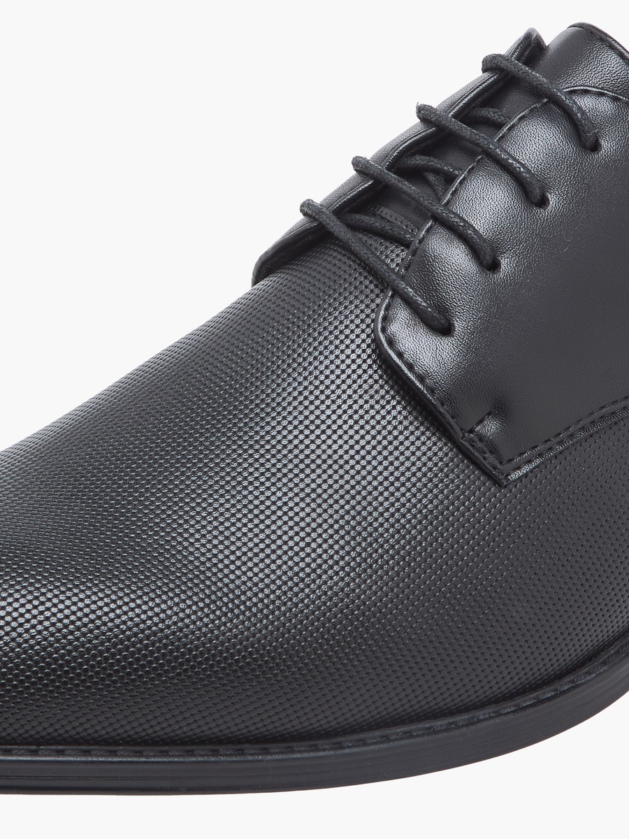 Men Textured Lace-Up Derby Shoes