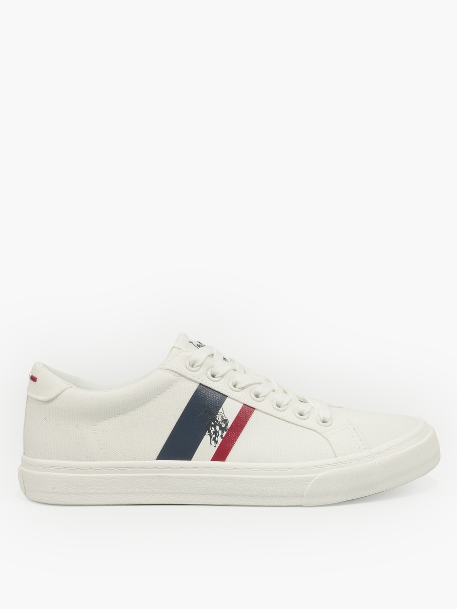 Men Logo Embroidery Lace-Up Ankle Sneakers
