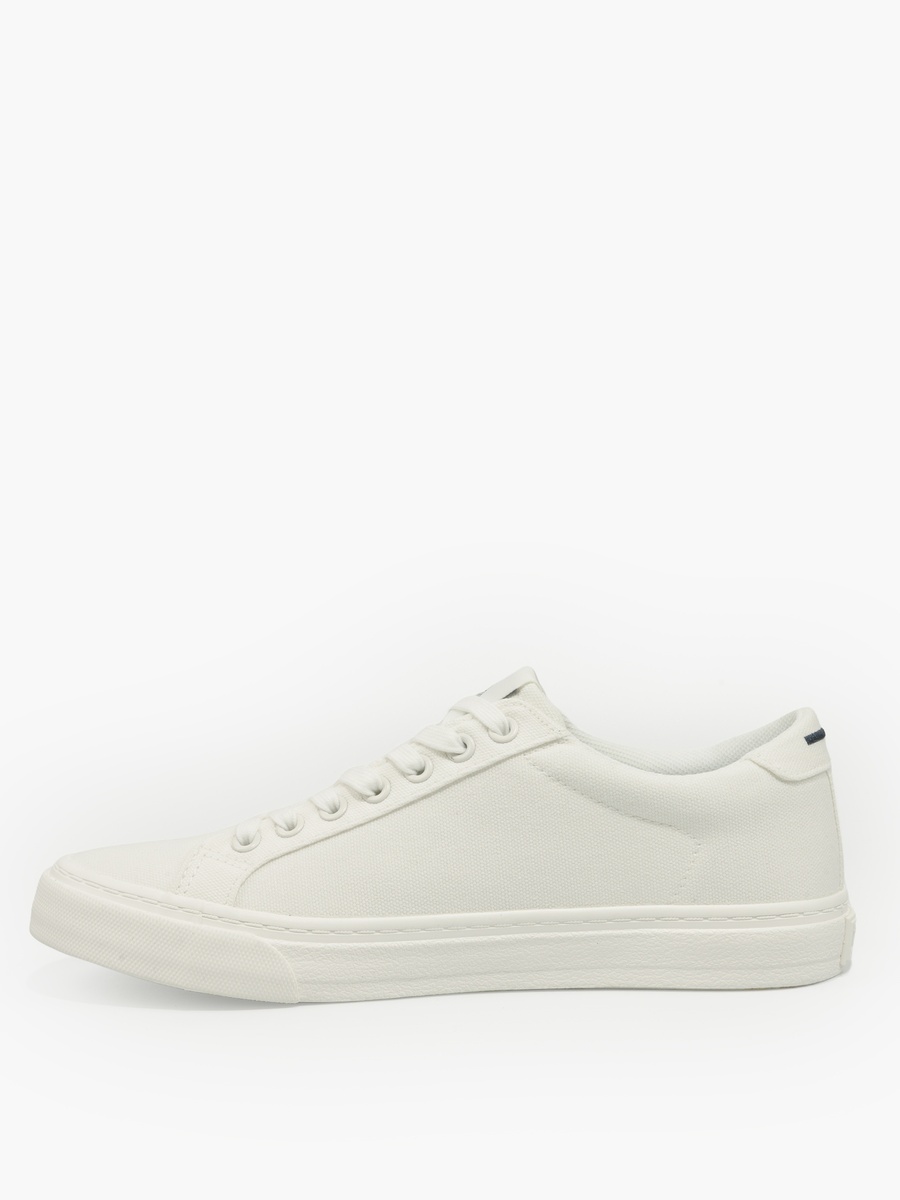 Men Logo Embroidery Lace-Up Ankle Sneakers