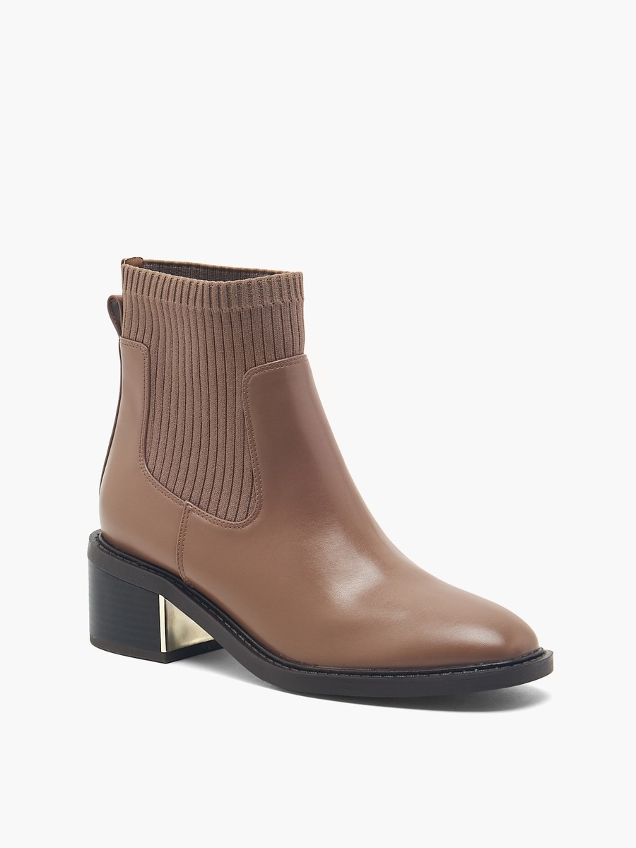 Women Block Heel Ankle Boots
