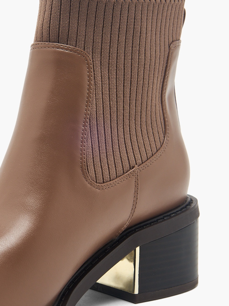 Women Block Heel Ankle Boots