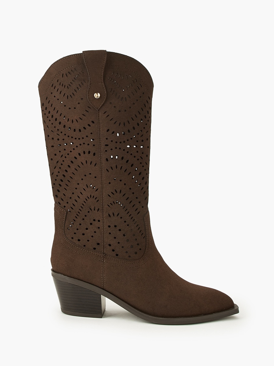 Women Laser Cut High Shaft Boots