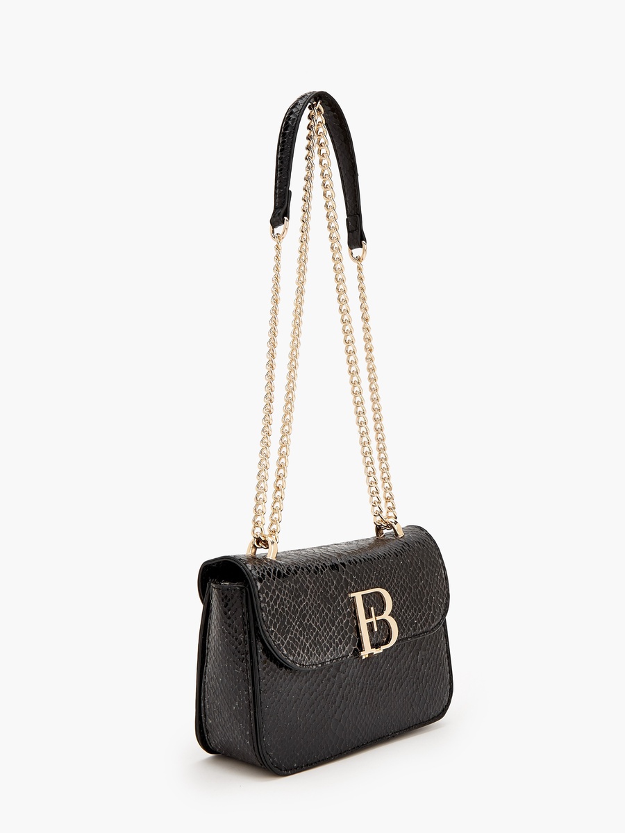Animal Print Crossbody Bag With Chain Strap