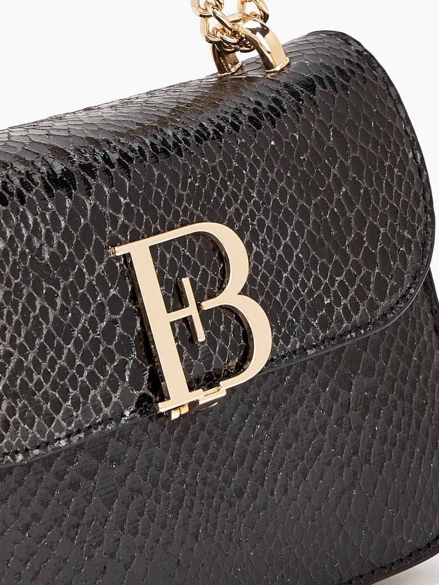 Animal Print Crossbody Bag With Chain Strap