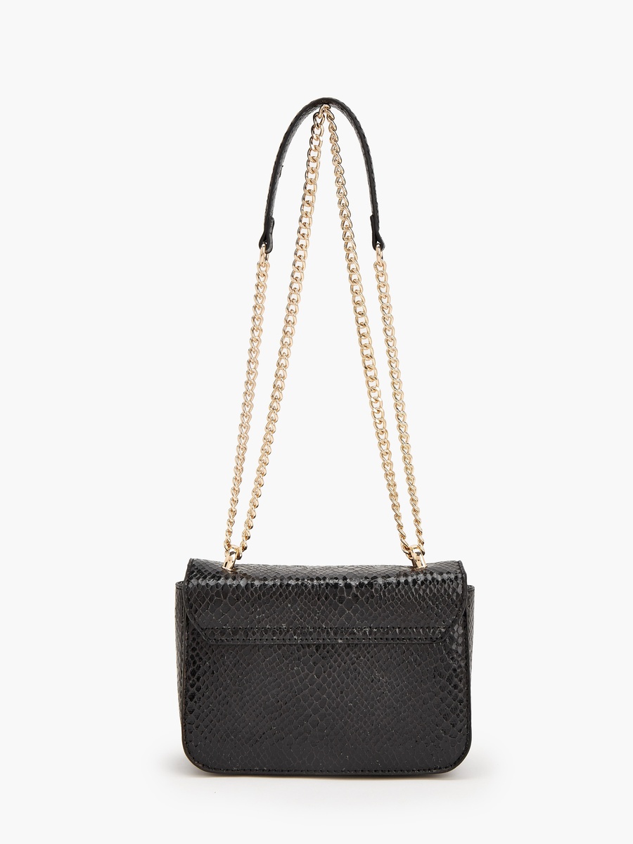 Animal Print Crossbody Bag With Chain Strap