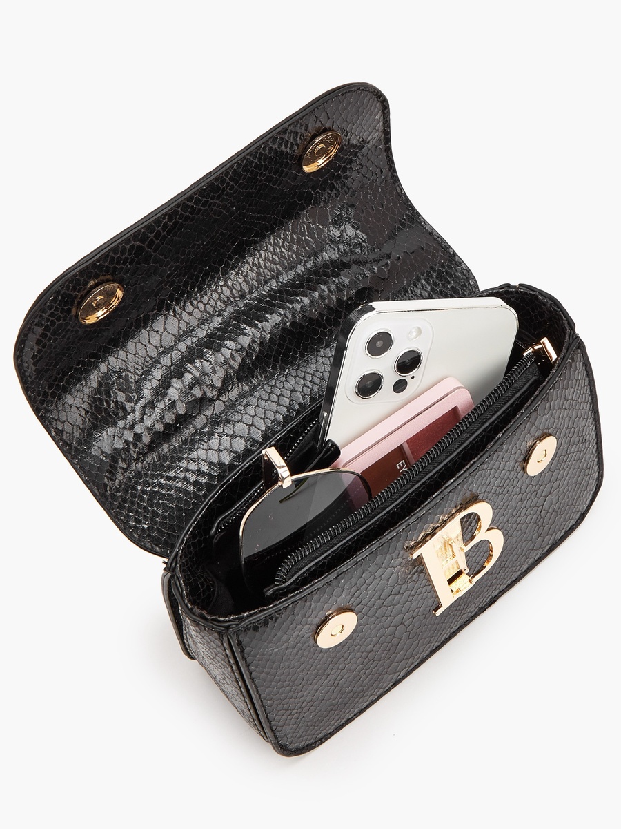 Animal Print Crossbody Bag With Chain Strap