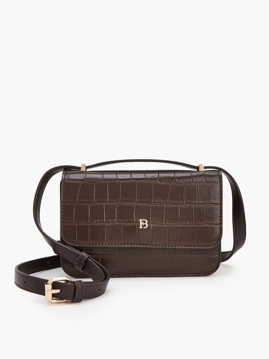 Textured Crossbody Bag With Adjustable Strap
