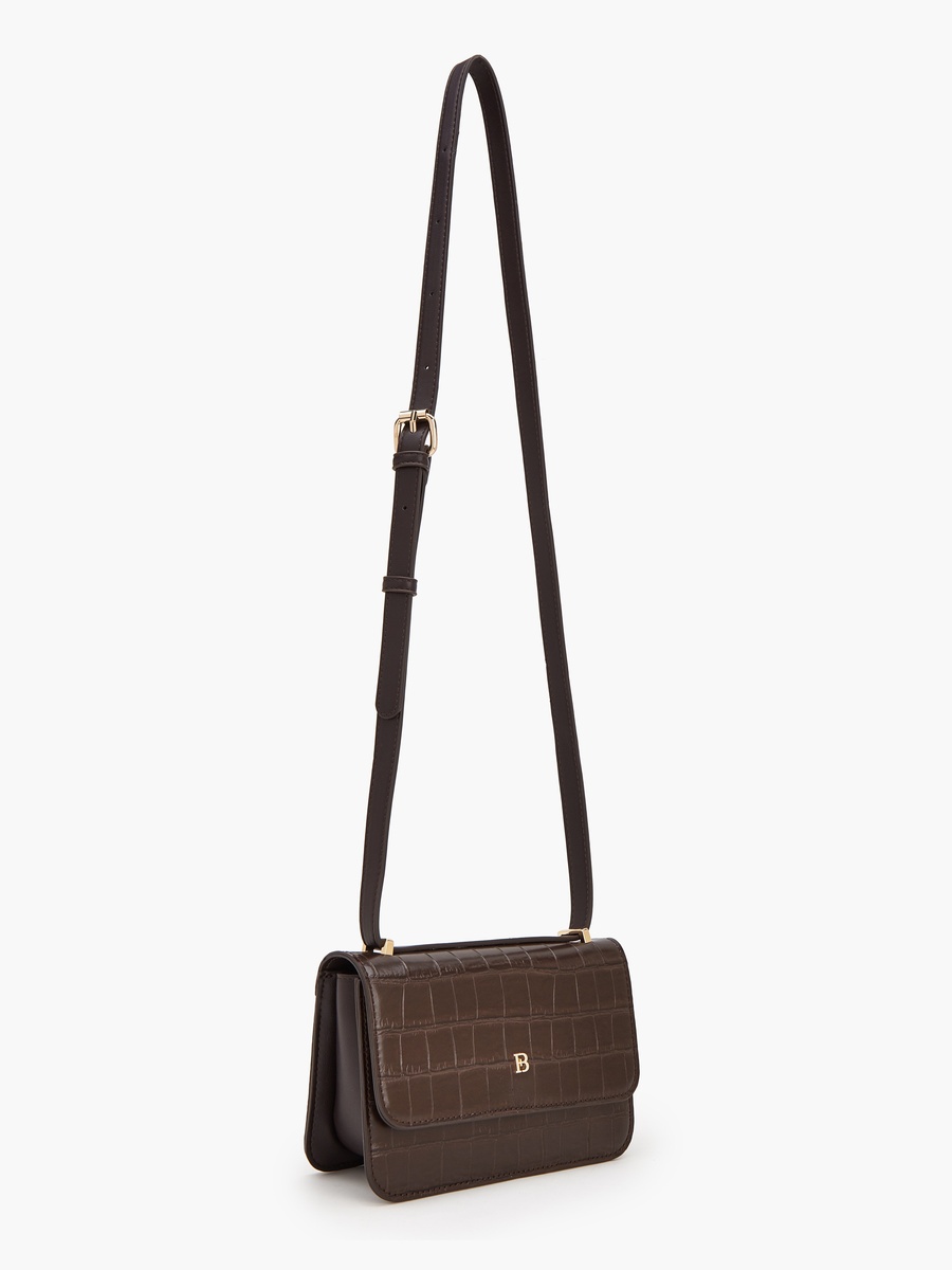Textured Crossbody Bag With Adjustable Strap