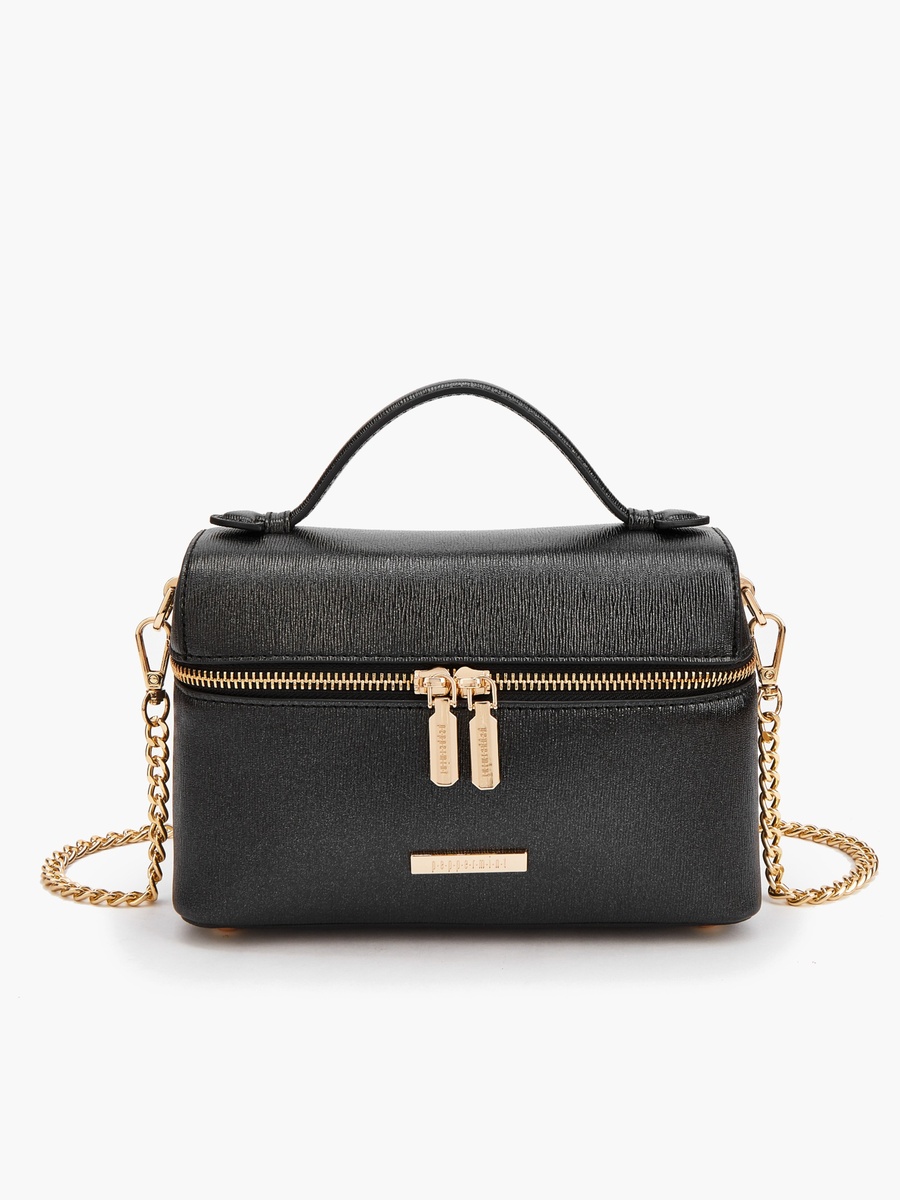 Textured Crossbody Bag With Detachable Strap