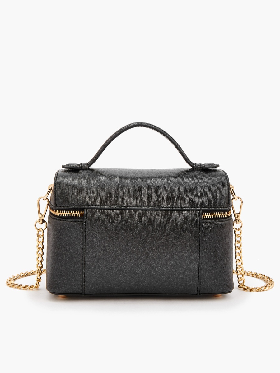Textured Crossbody Bag With Detachable Strap