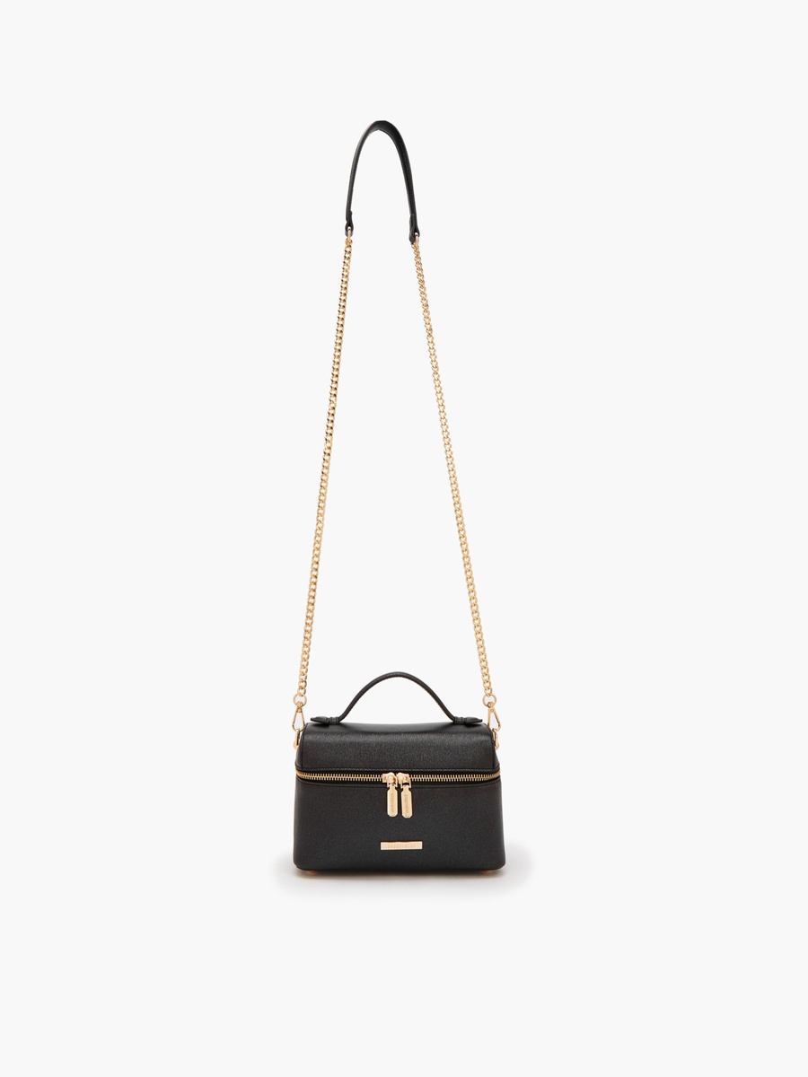Textured Crossbody Bag With Detachable Strap