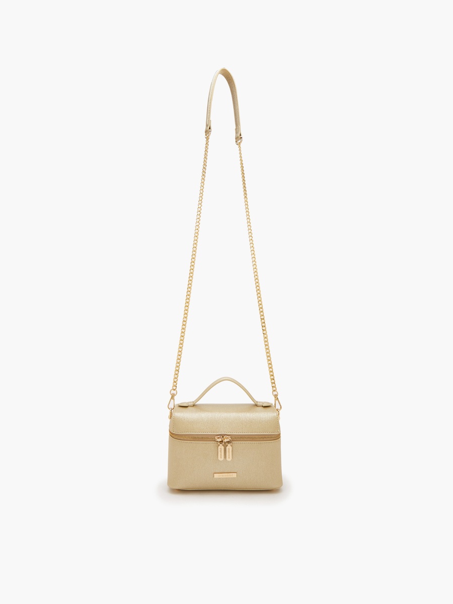 Textured Crossbody Bag With Detachable Strap