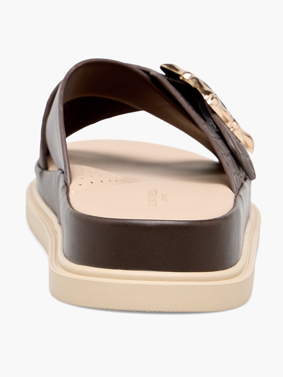 Women Textured Cross Strap Sandals