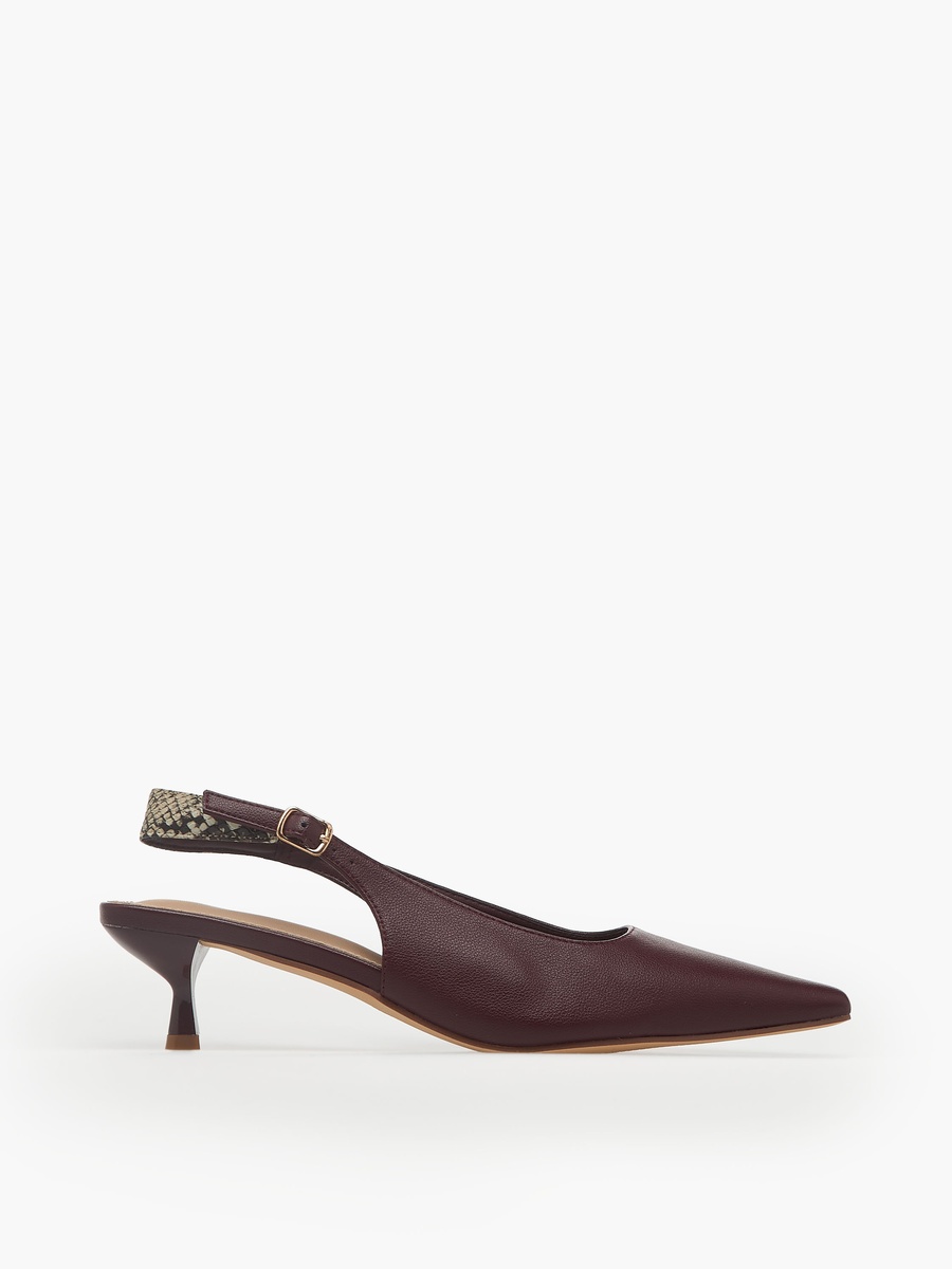 Women Pointed Toe Kitten Heel Mules