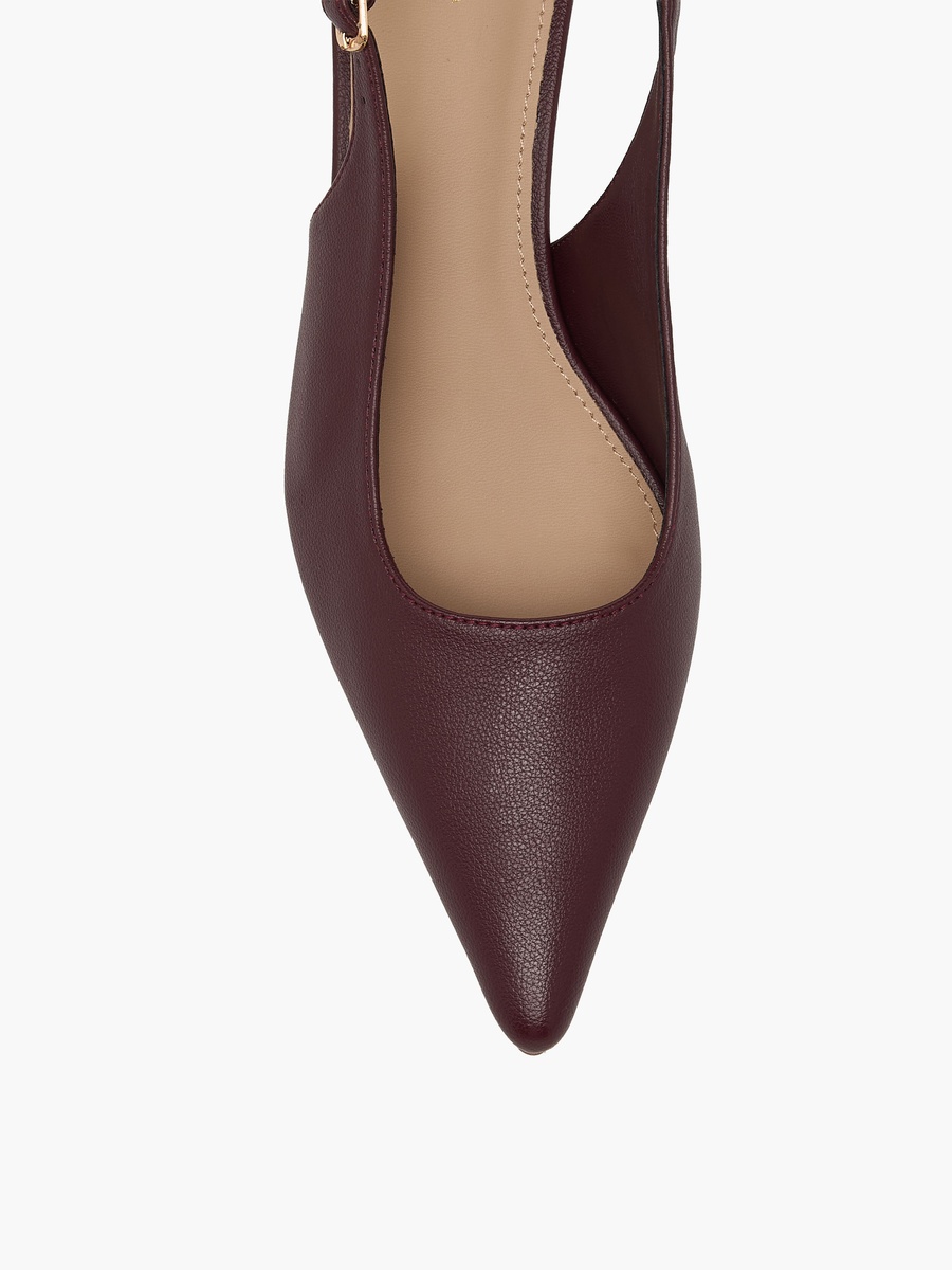 Women Pointed Toe Kitten Heel Mules