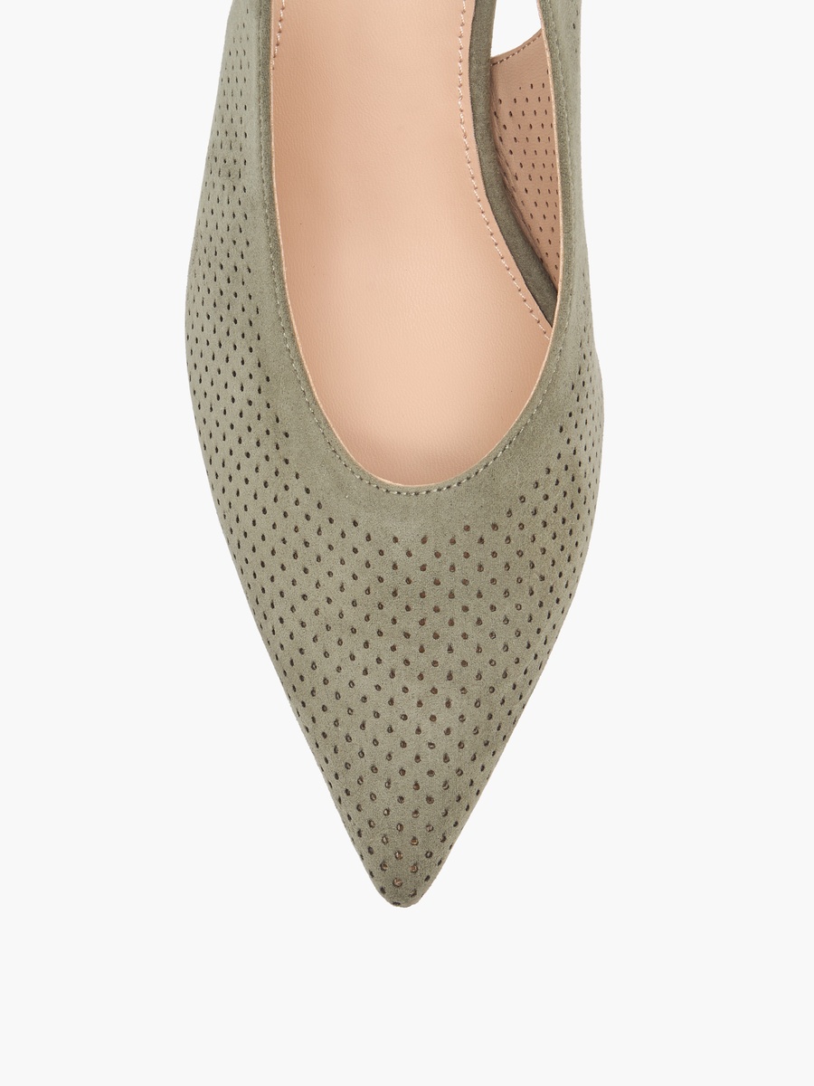 Women Textured Kitten Heel Mules