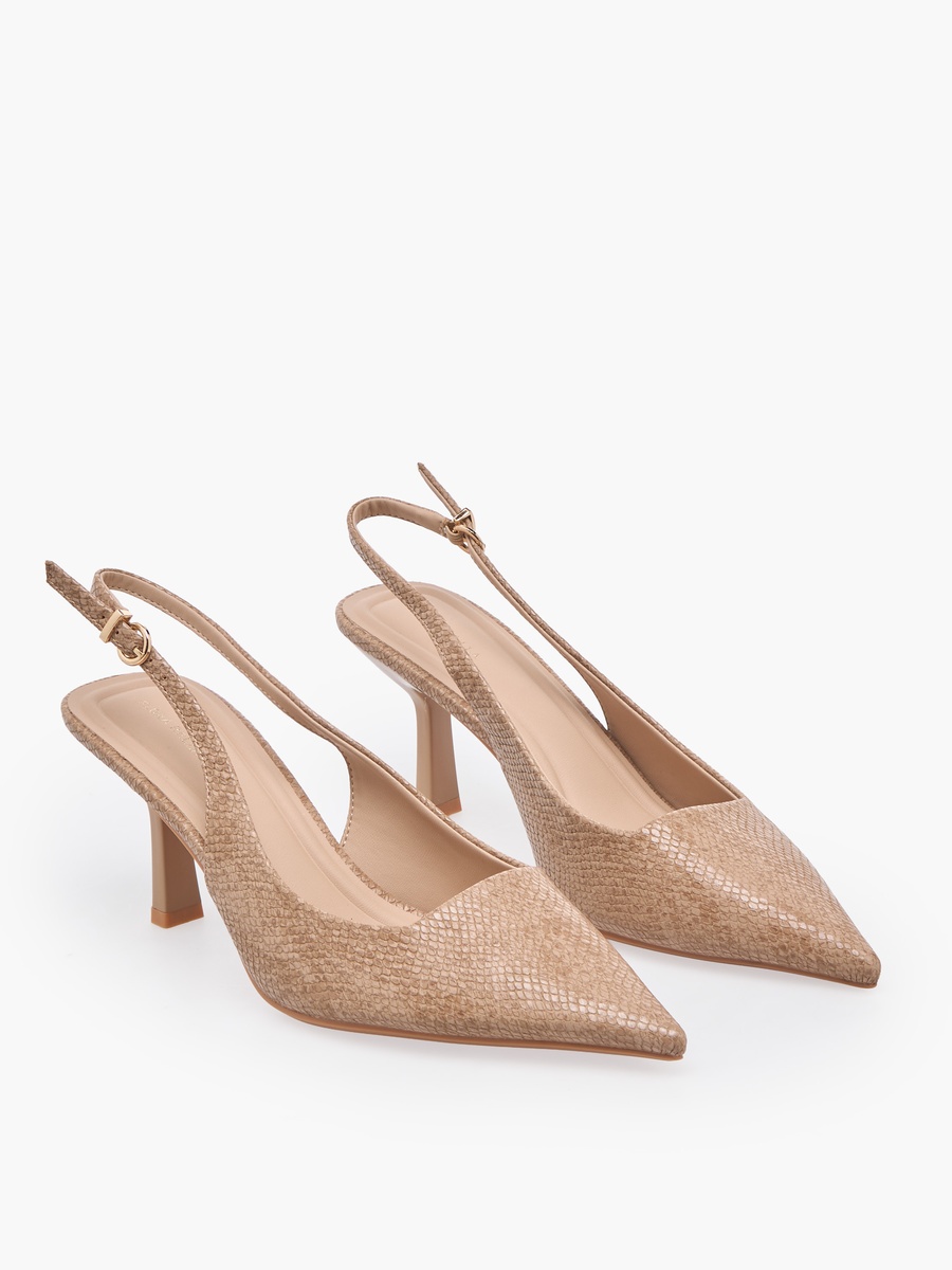 Women Textured Pointed Toe Mules